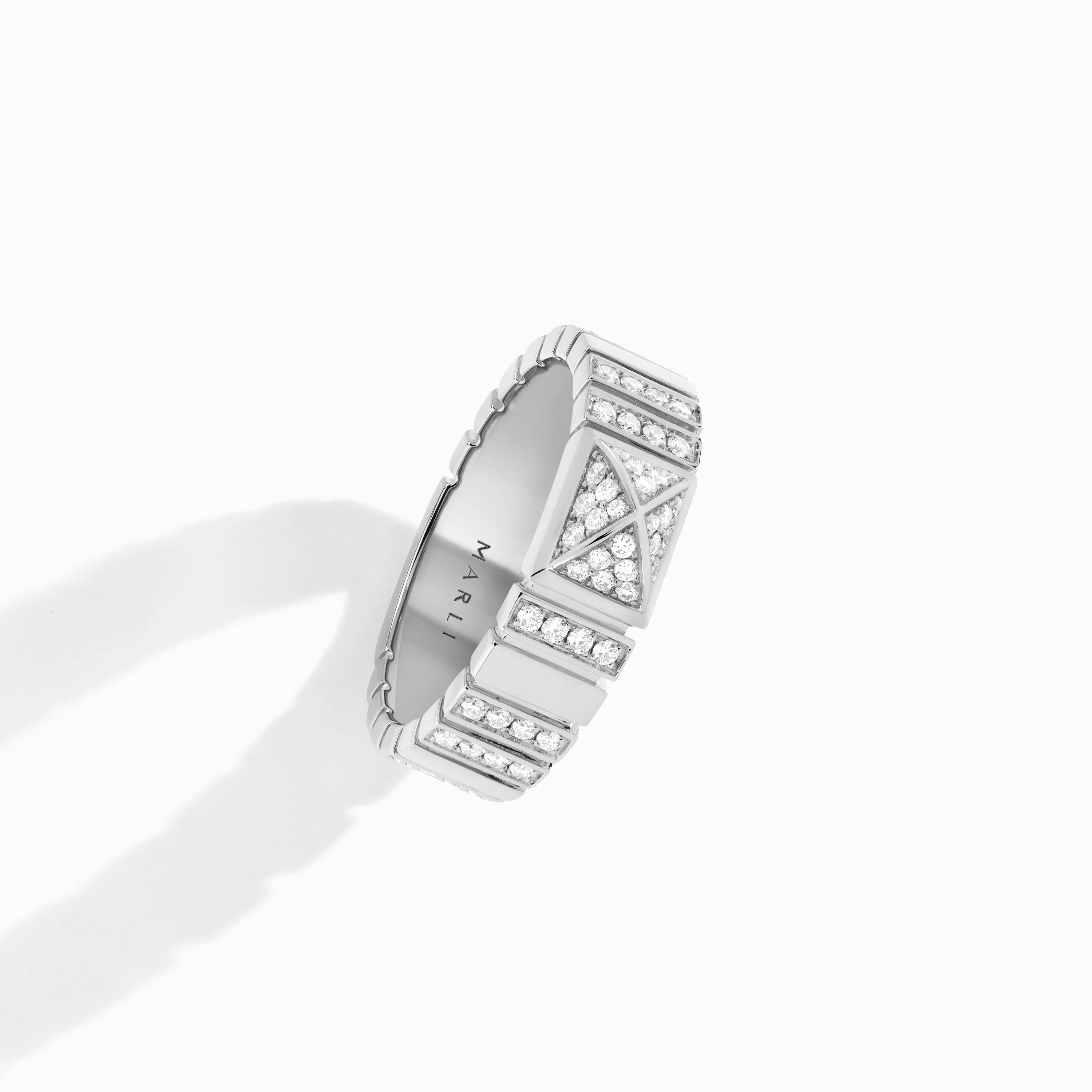 Cleo 2 Link Full Diamond Ring - Image 3