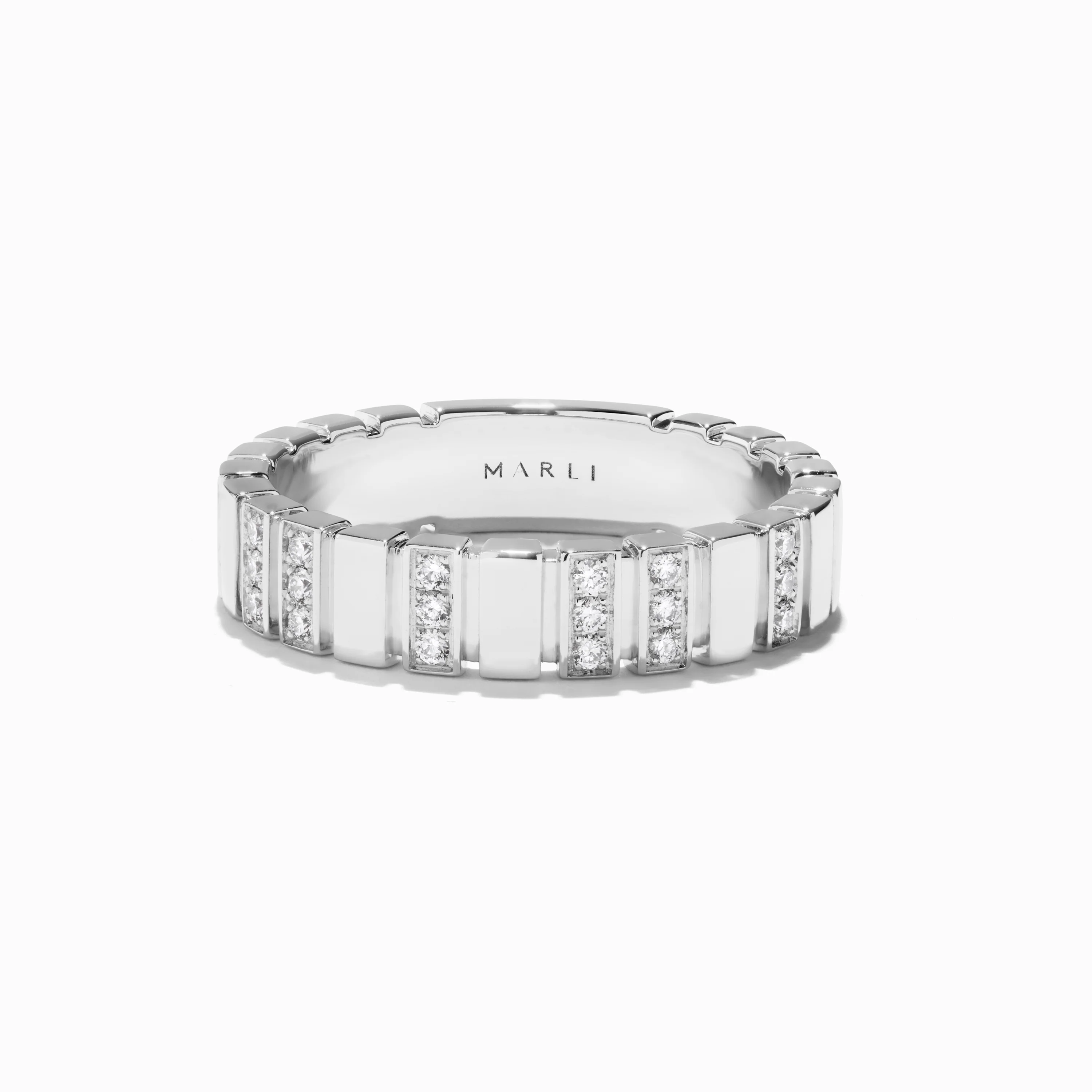 Cleo 2 Link Slim Full Diamond Ring - Image 2