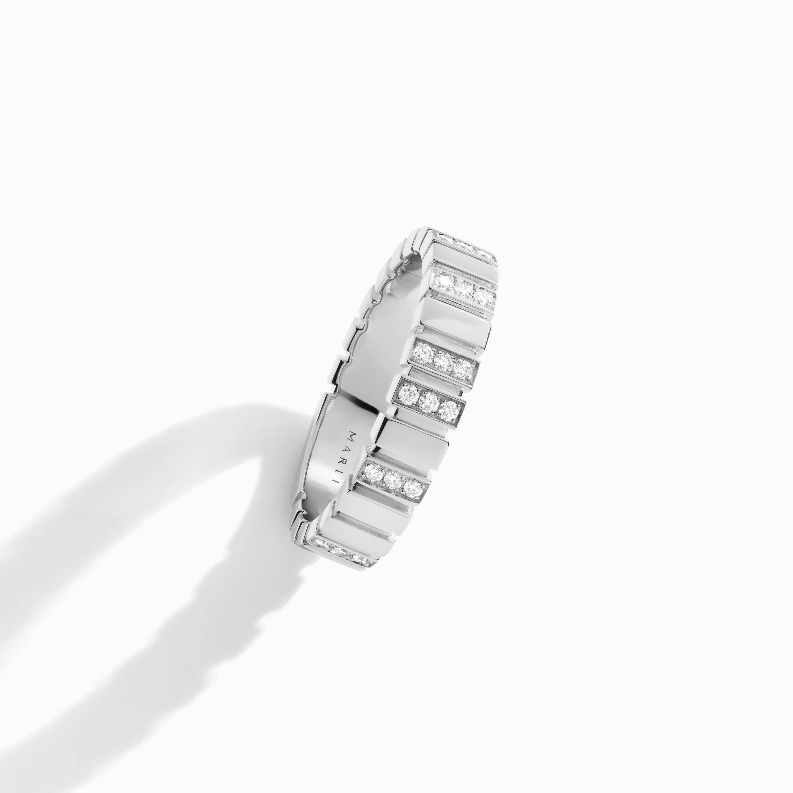 Cleo 2 Link Slim Full Diamond Ring - Image 3