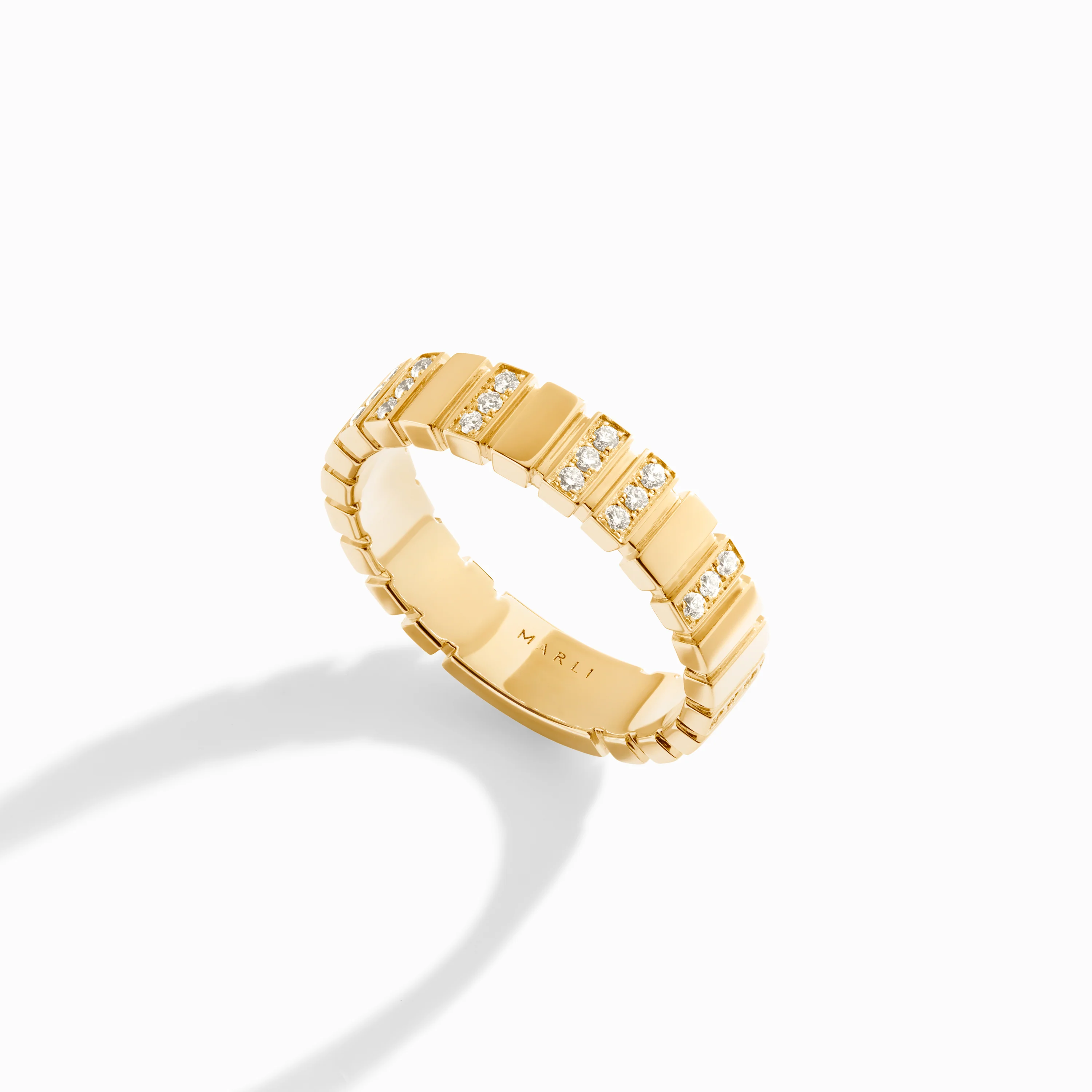 Cleo 2 Link Slim Full Diamond Ring
