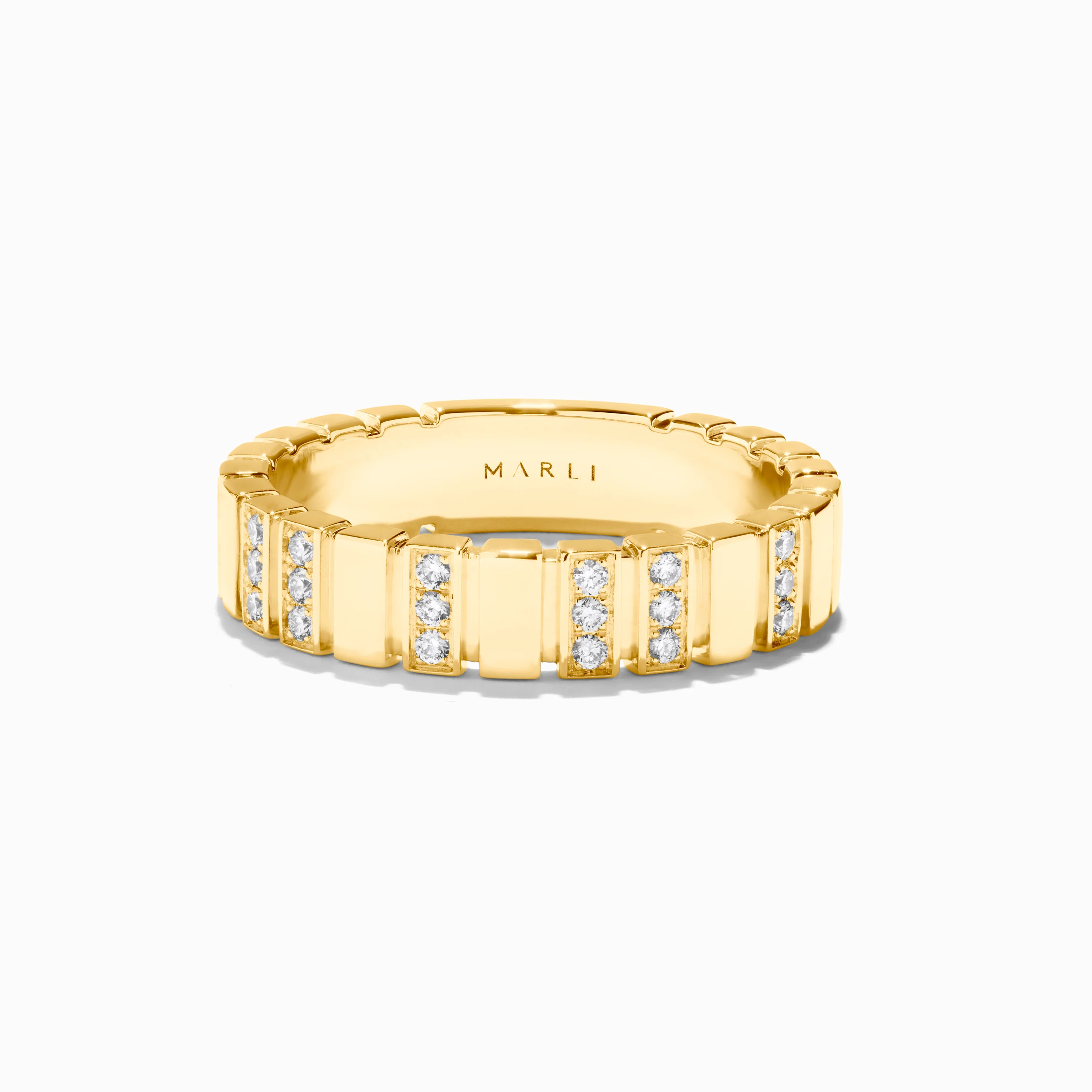 Cleo 2 Link Slim Full Diamond Ring - Image 2