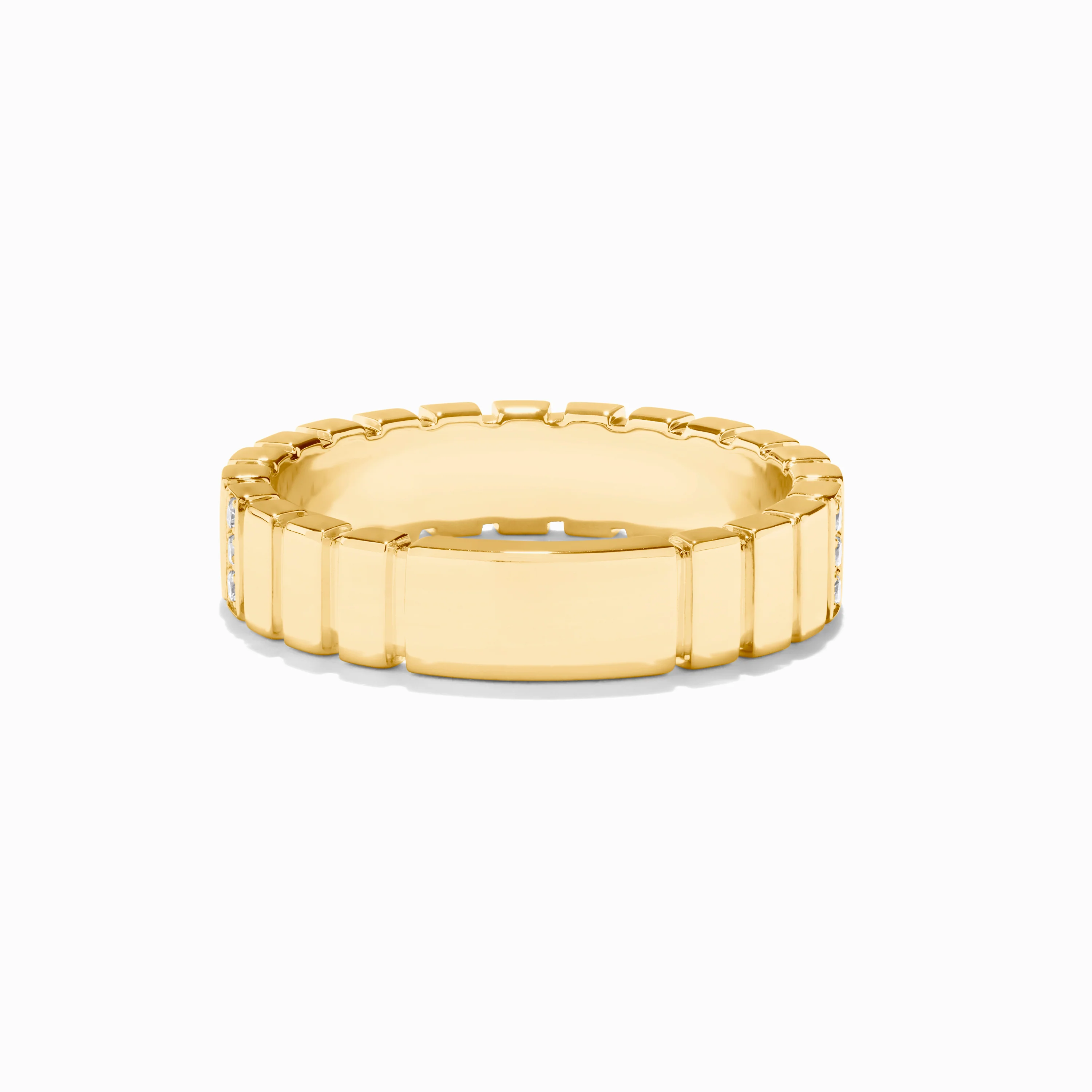 Cleo 2 Link Slim Full Diamond Ring - Image 4