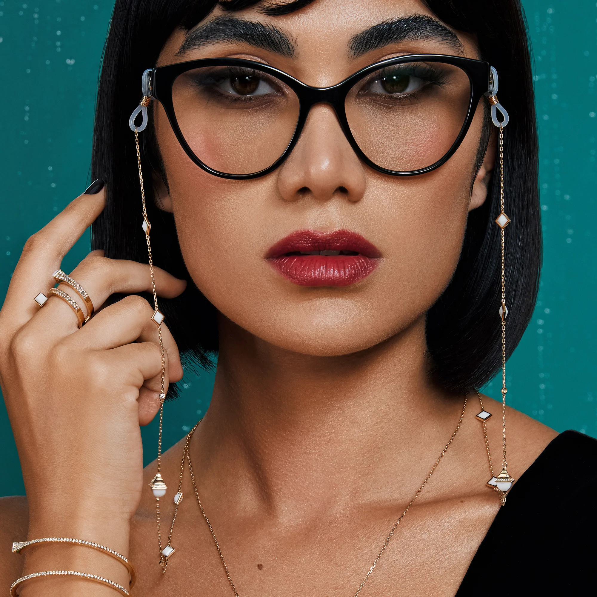 Cleo Convertible Long Necklace / Eye Glass Chain - Image 5