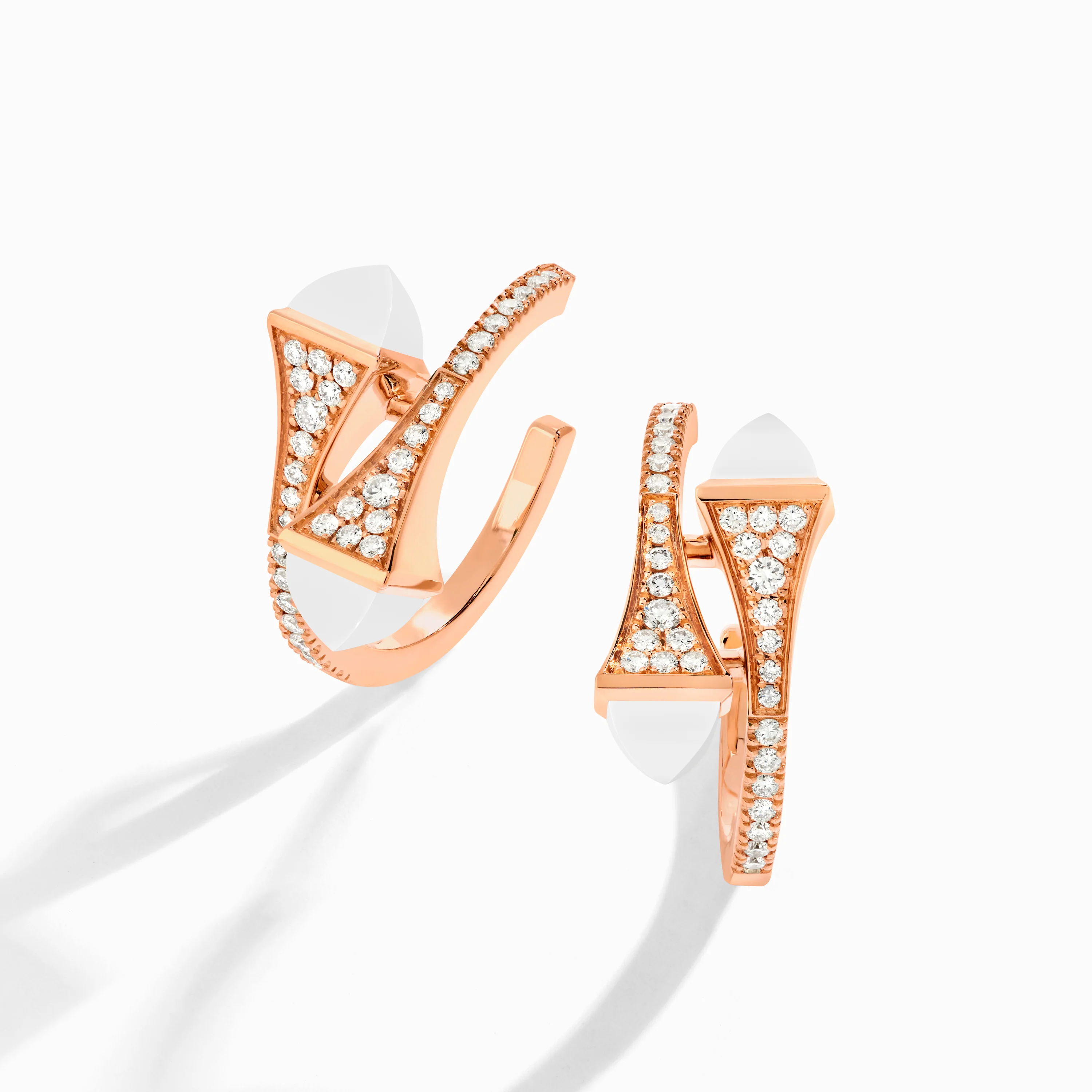 Cleo Diamond Open Hoop Earrings