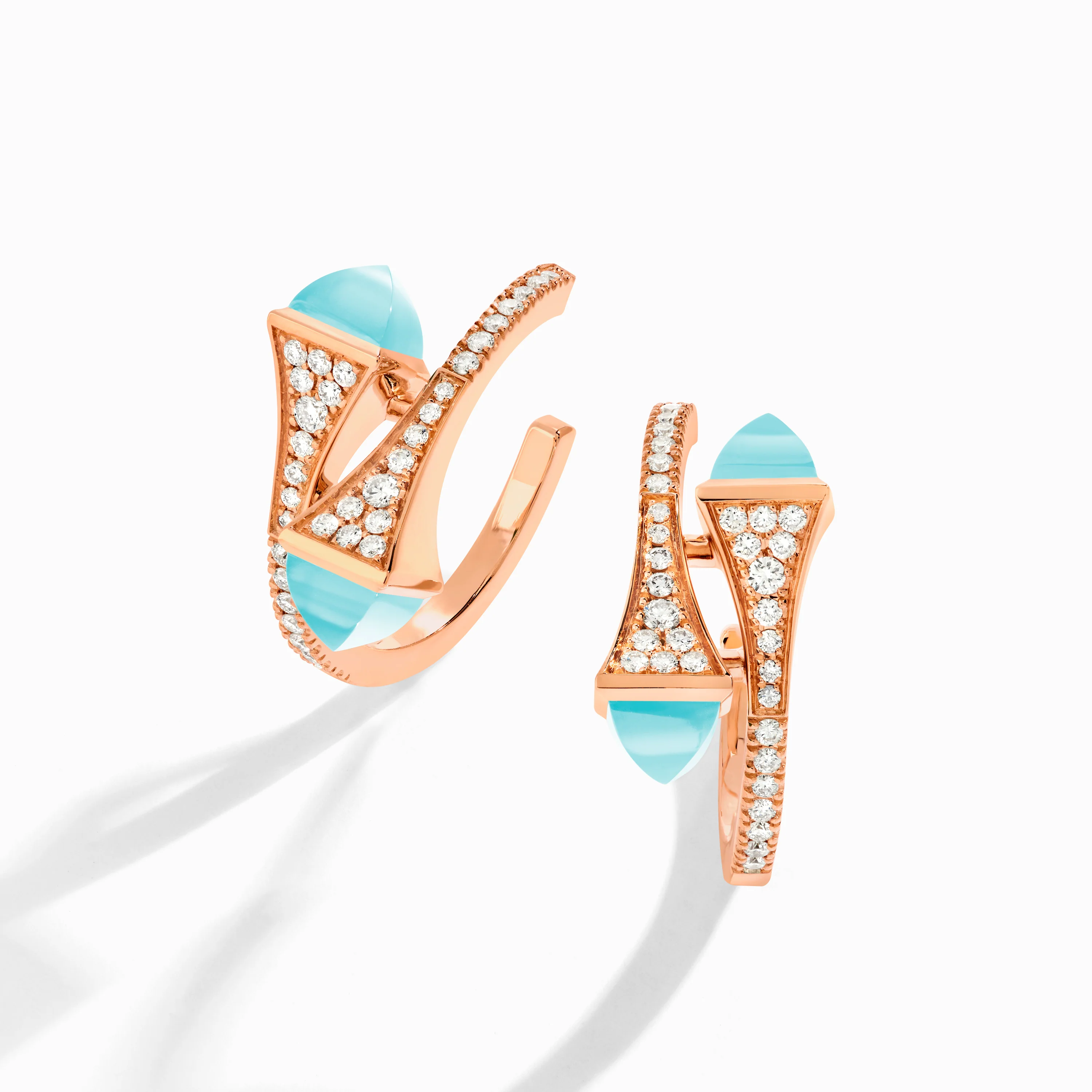 Cleo Diamond Open Hoop Earrings - Image 11