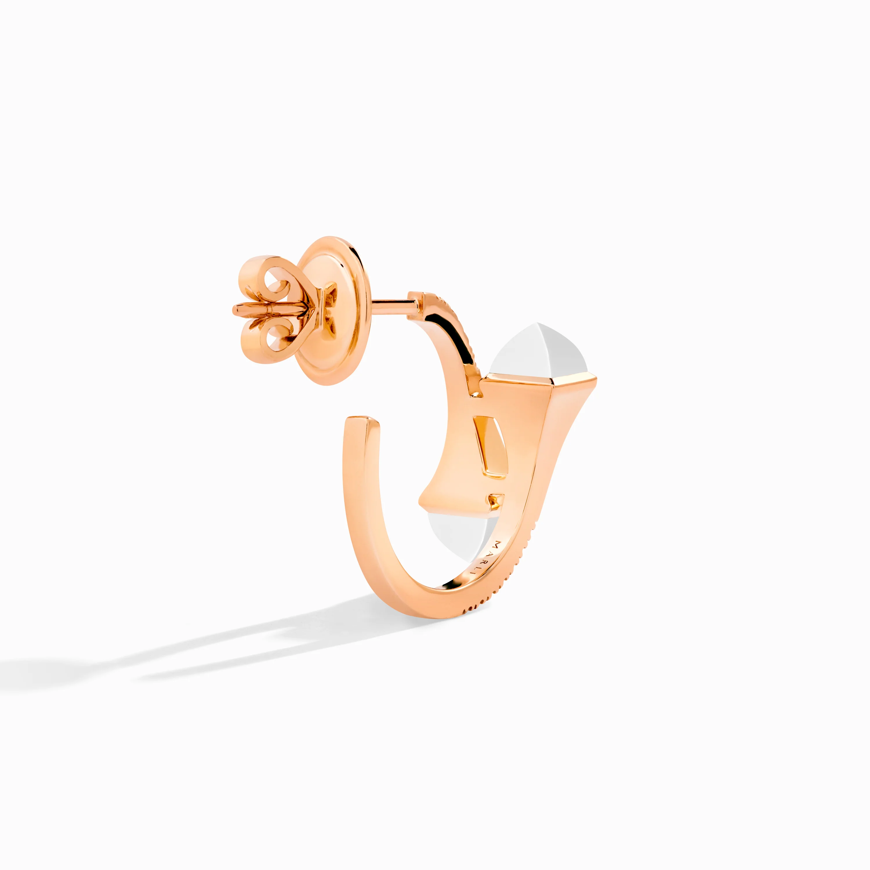 Cleo Diamond Open Hoop Earrings - Image 3