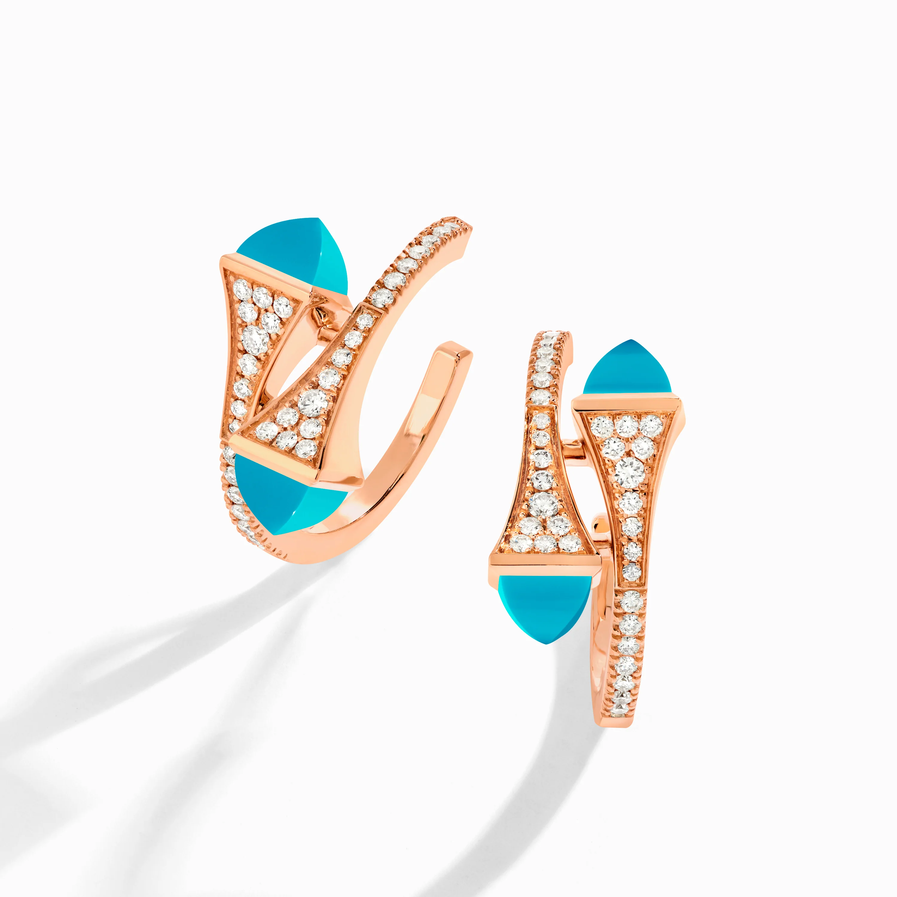 Cleo Diamond Open Hoop Earrings - Image 4