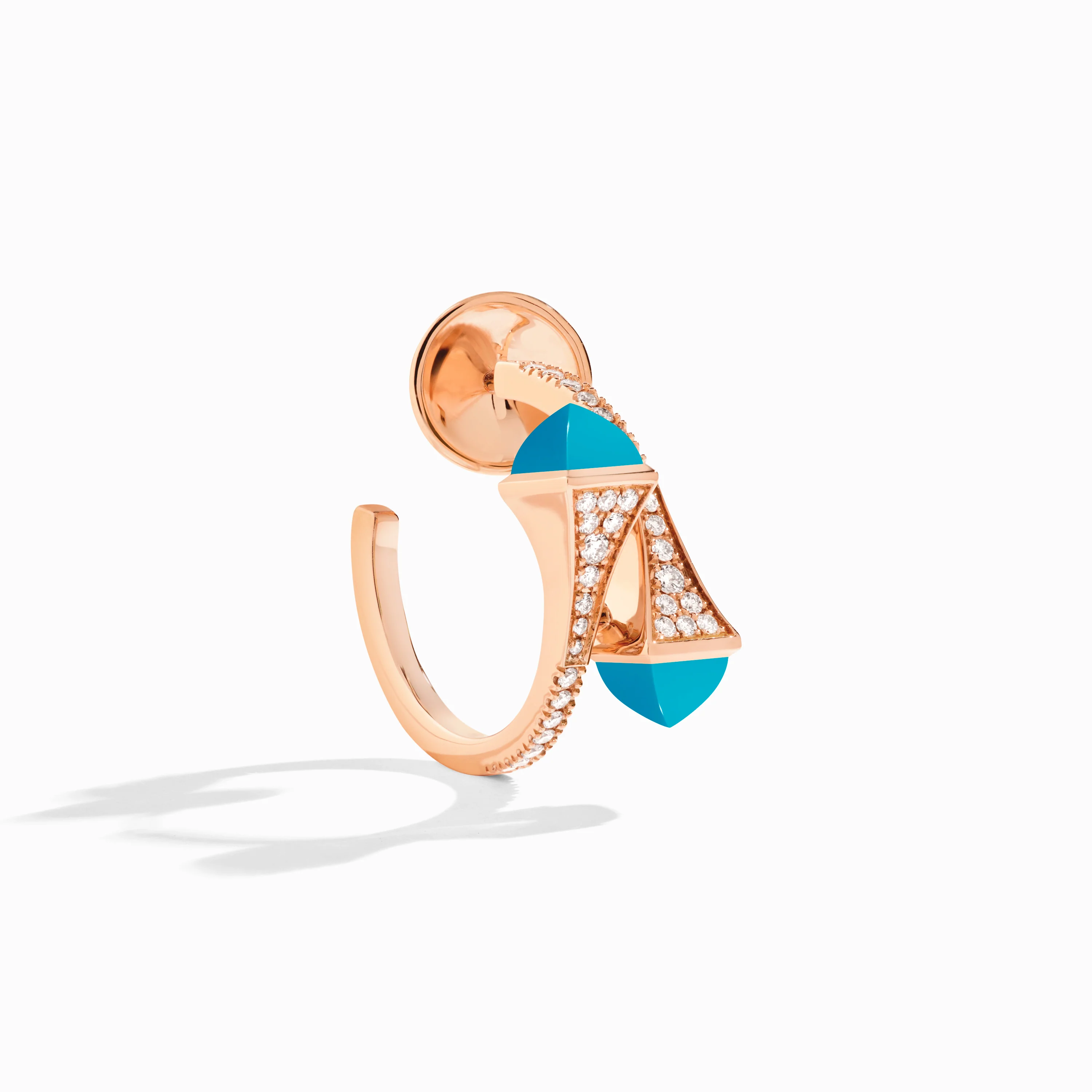 Cleo Diamond Open Hoop Earrings - Image 5