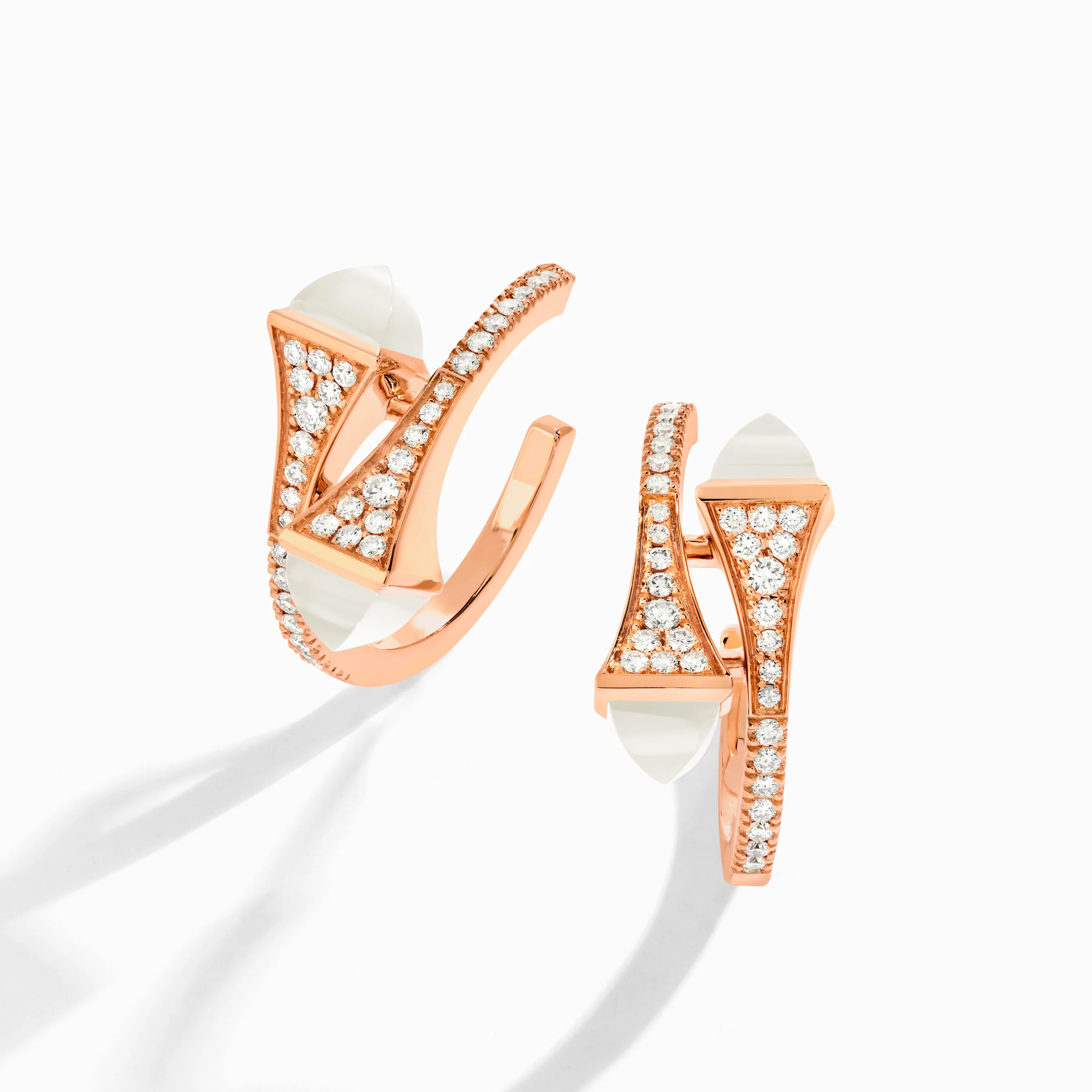 Cleo Diamond Open Hoop Earrings - Image 8