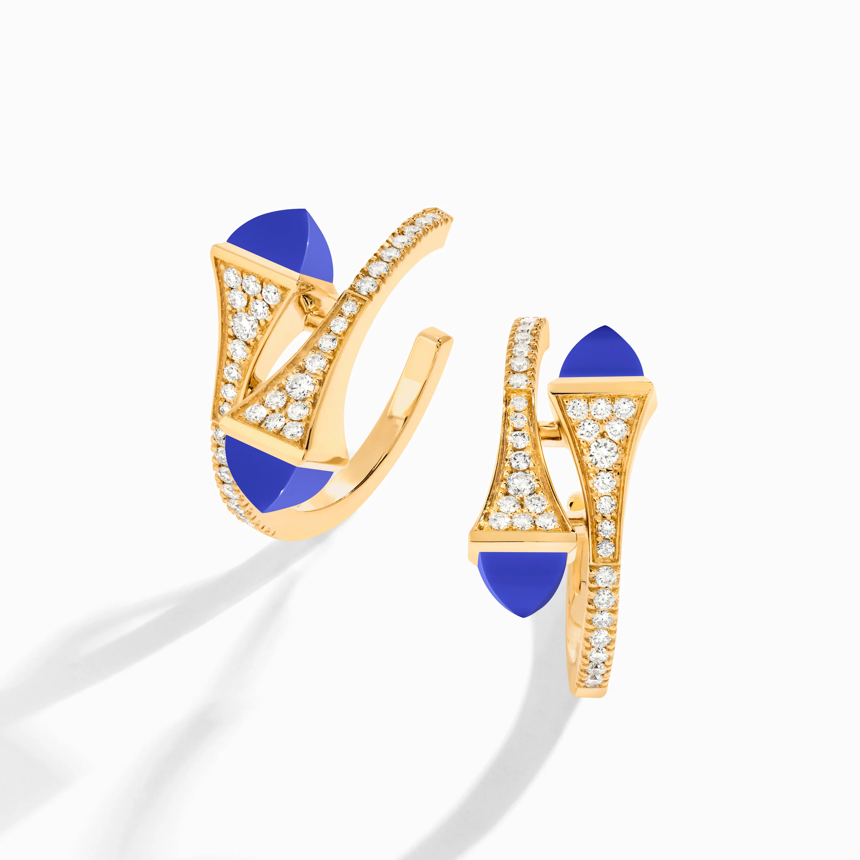 Cleo Diamond Open Hoop Earrings - Image 11