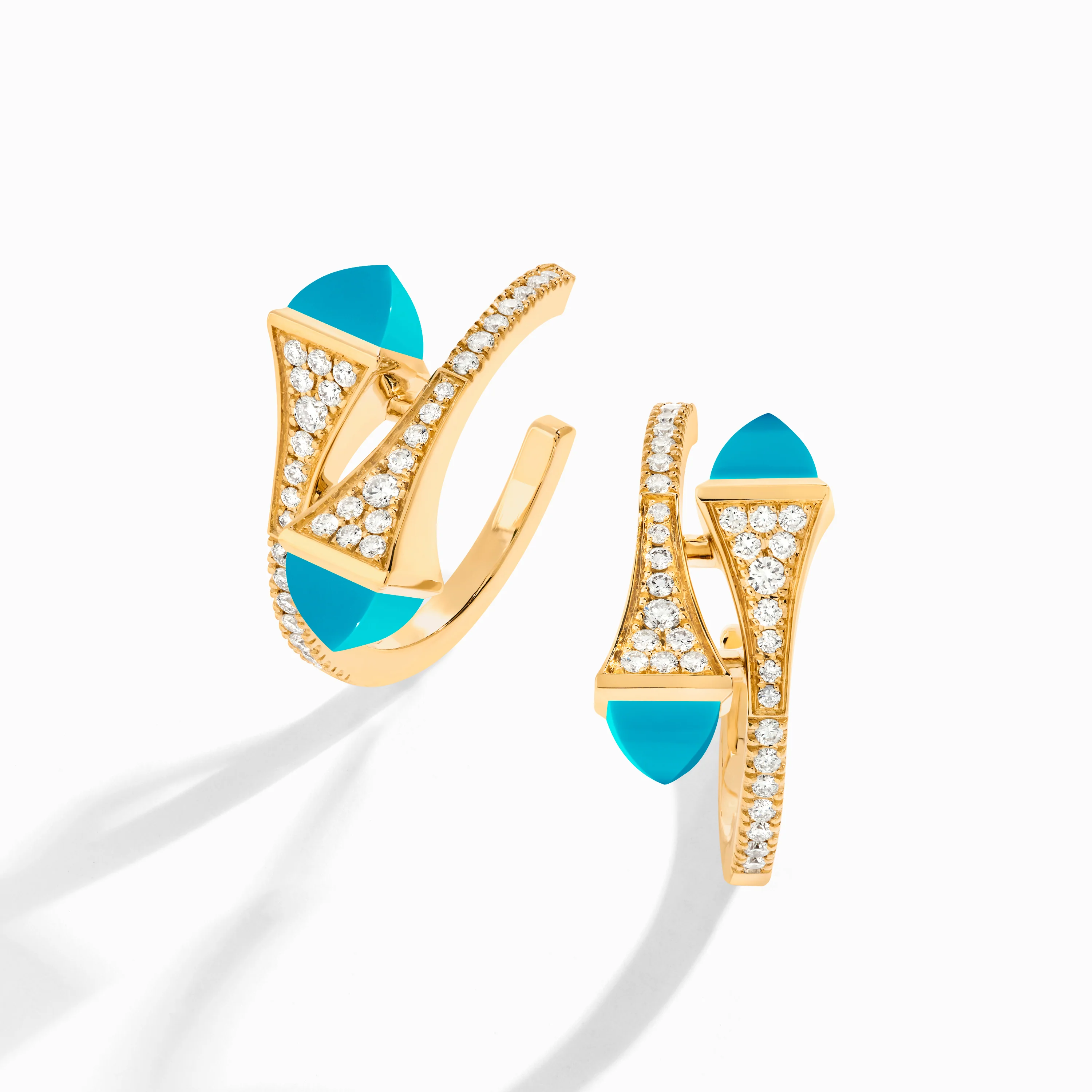Cleo Diamond Open Hoop Earrings - Image 23