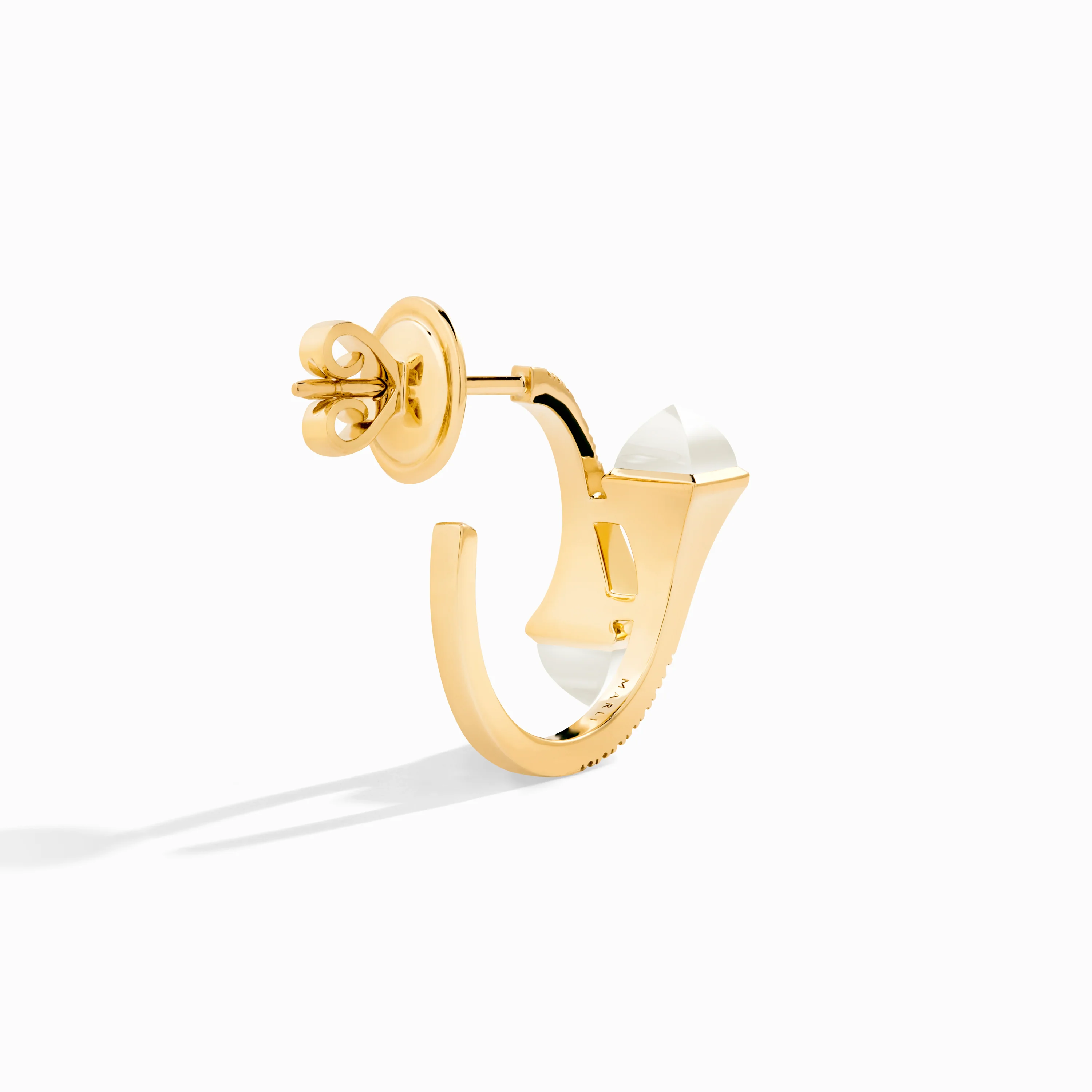 Cleo Diamond Open Hoop Earrings - Image 3