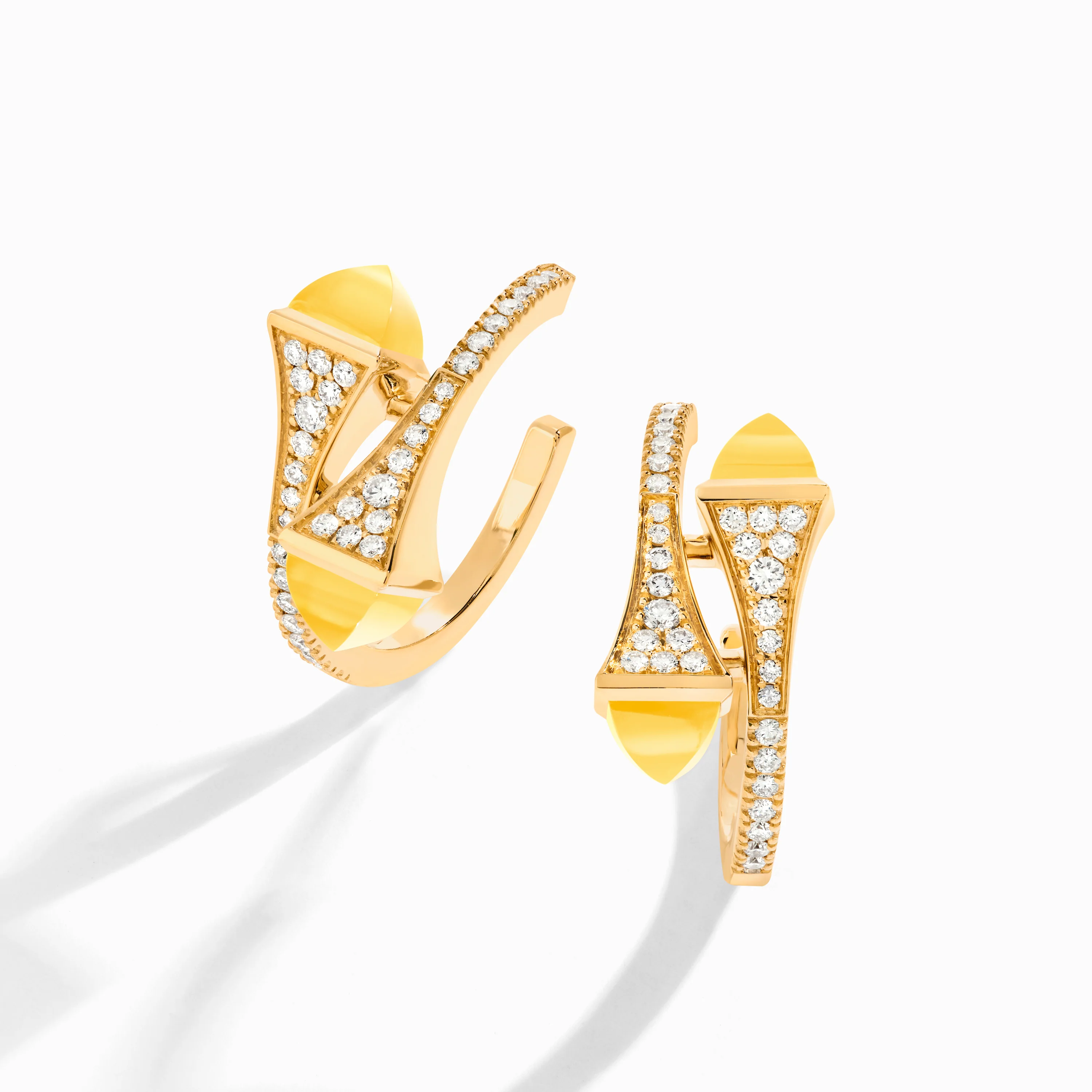Cleo Diamond Open Hoop Earrings - Image 35