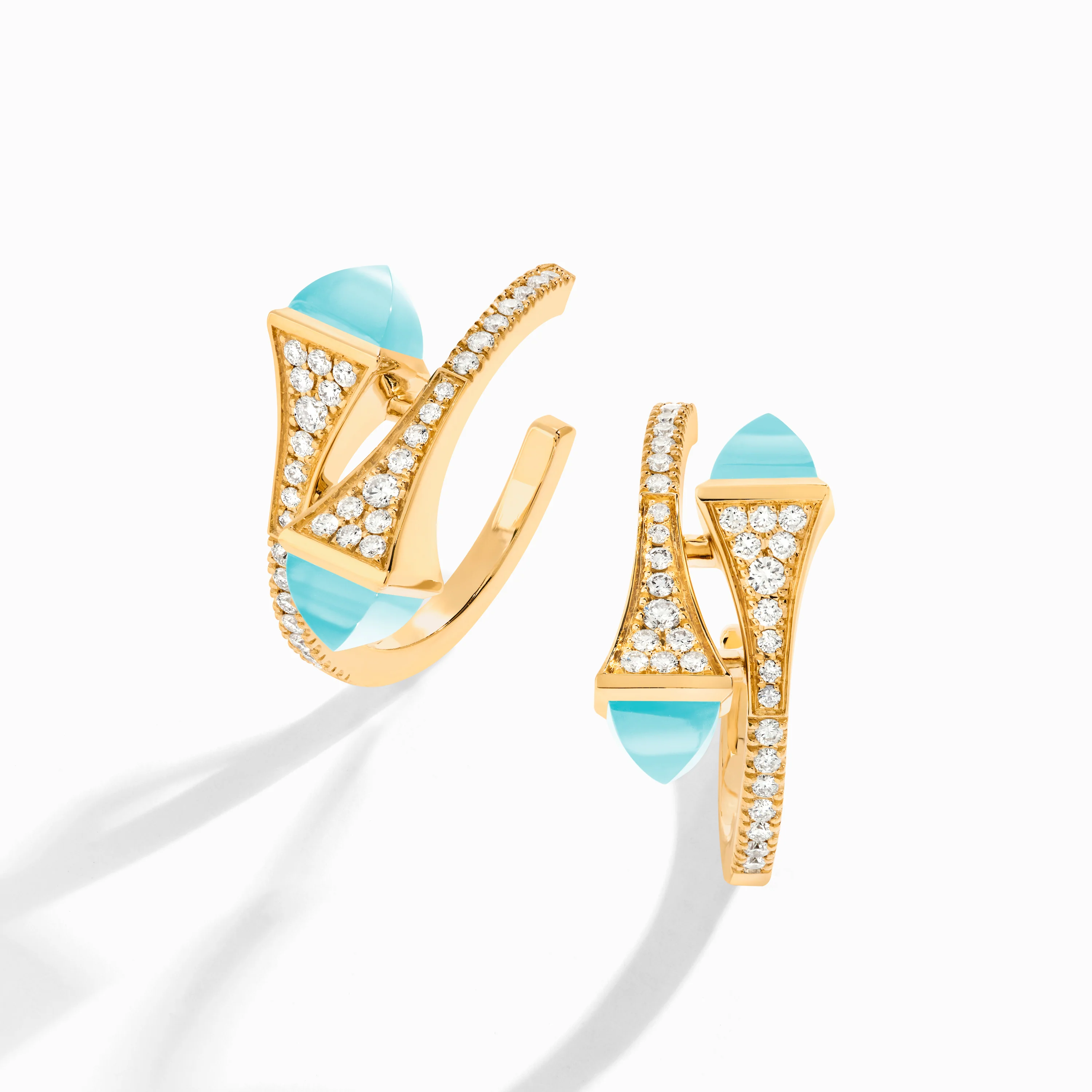 Cleo Diamond Open Hoop Earrings - Image 5