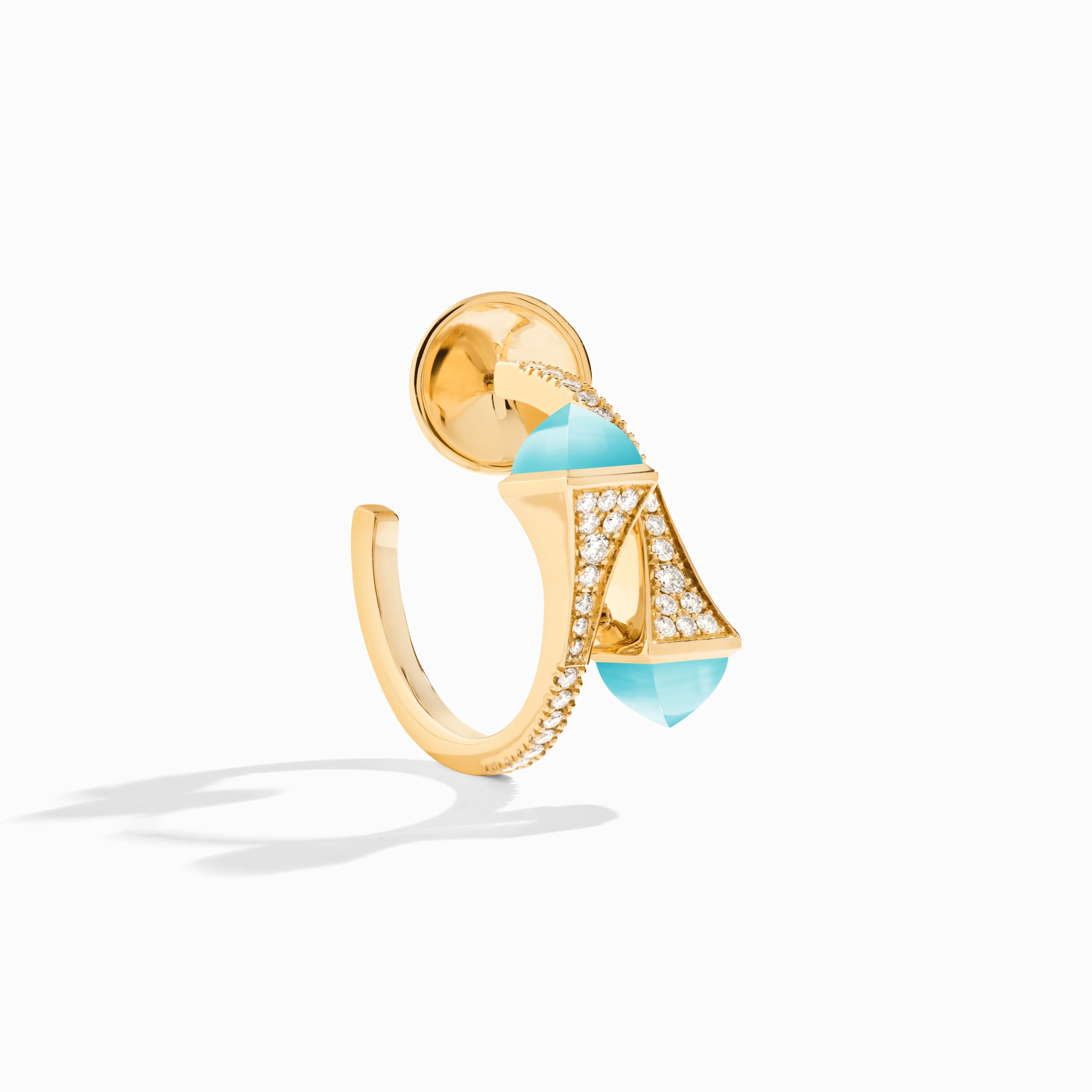 Cleo Diamond Open Hoop Earrings - Image 6