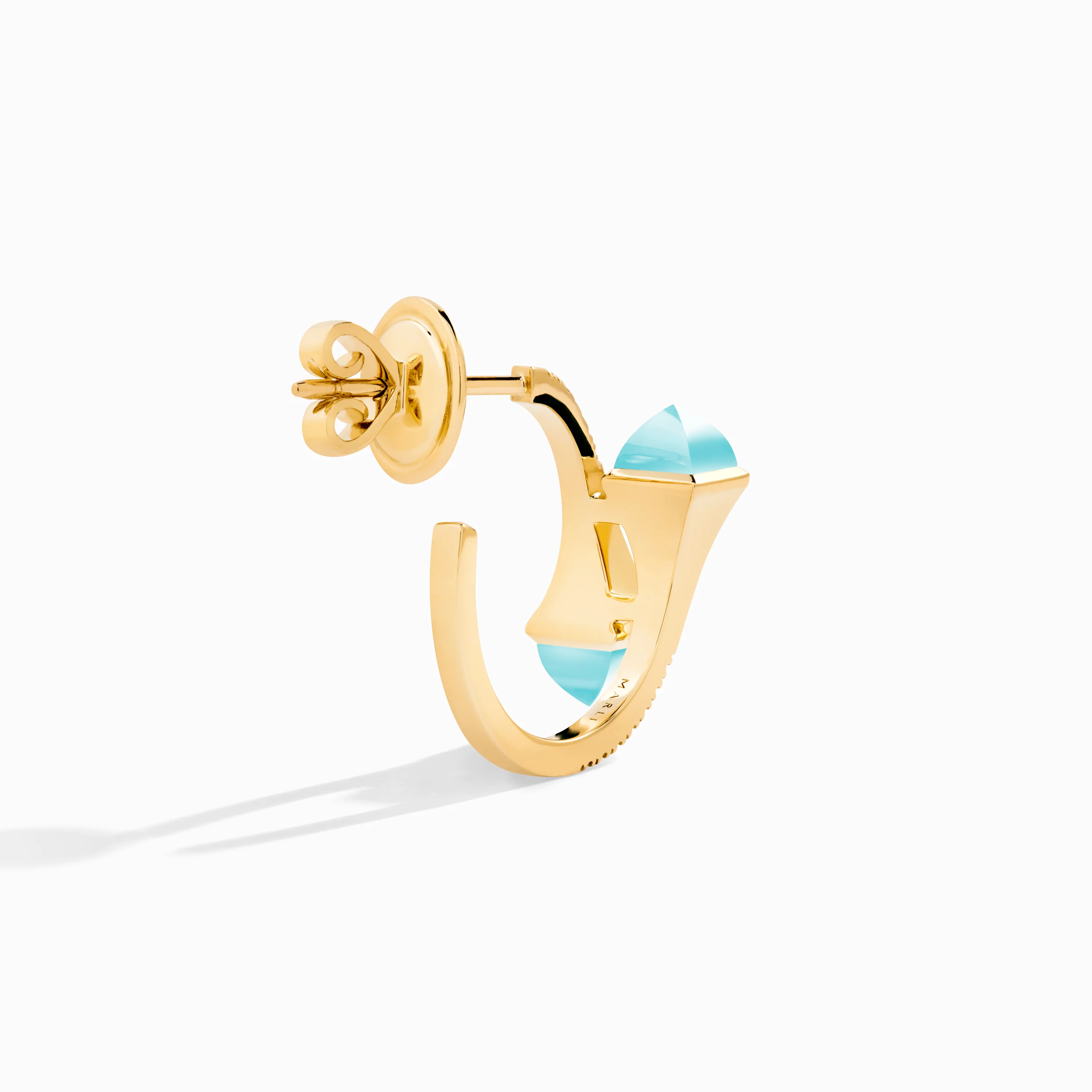 Cleo Diamond Open Hoop Earrings - Image 7