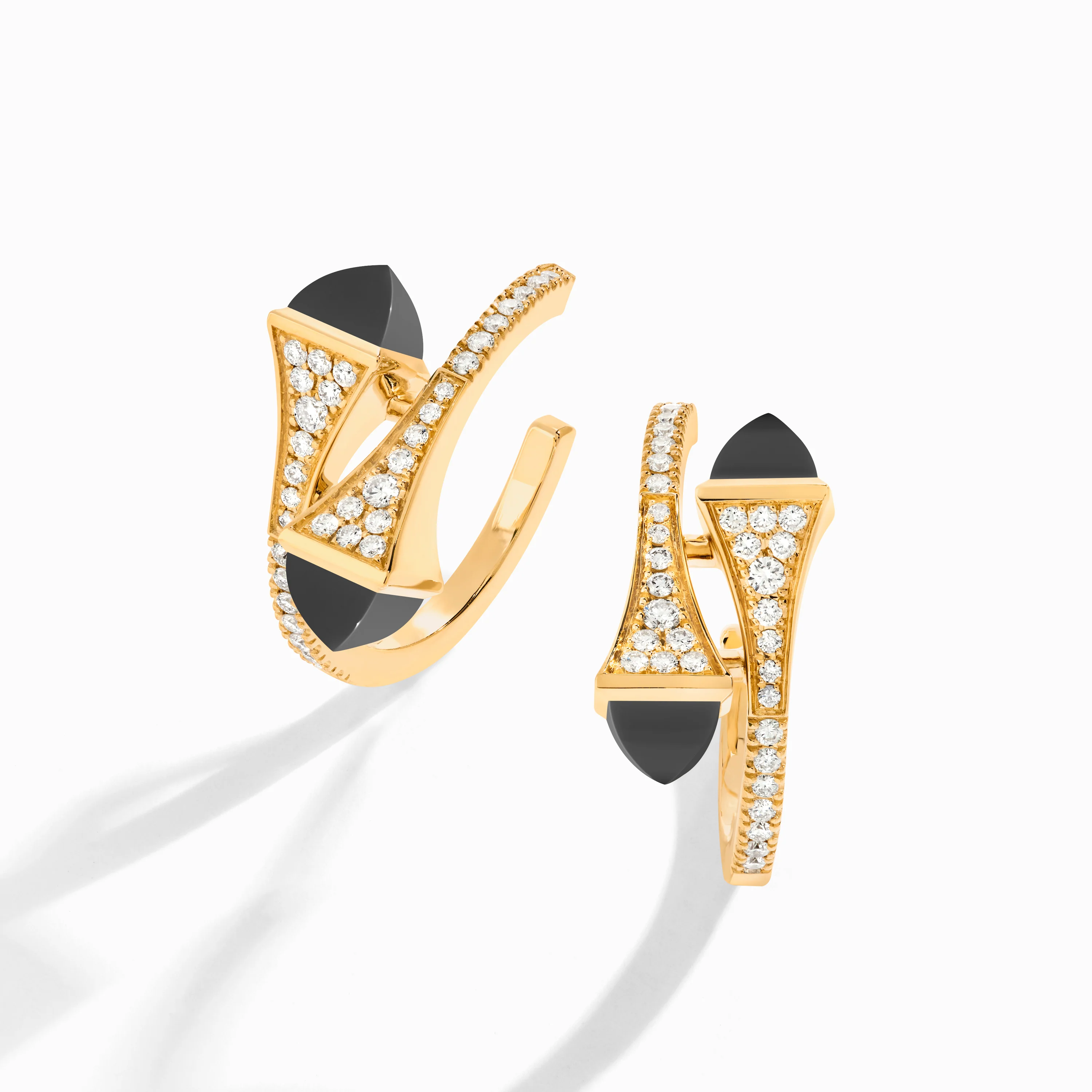 Cleo Diamond Open Hoop Earrings - Image 8