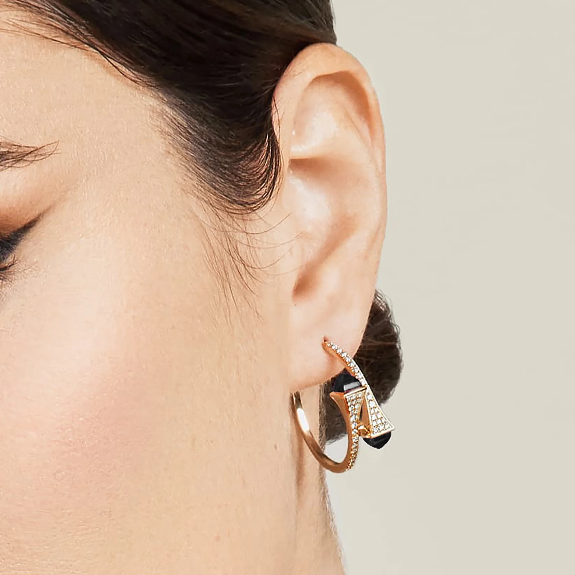 Cleo Diamond Small Hoop Earrings - Image 11