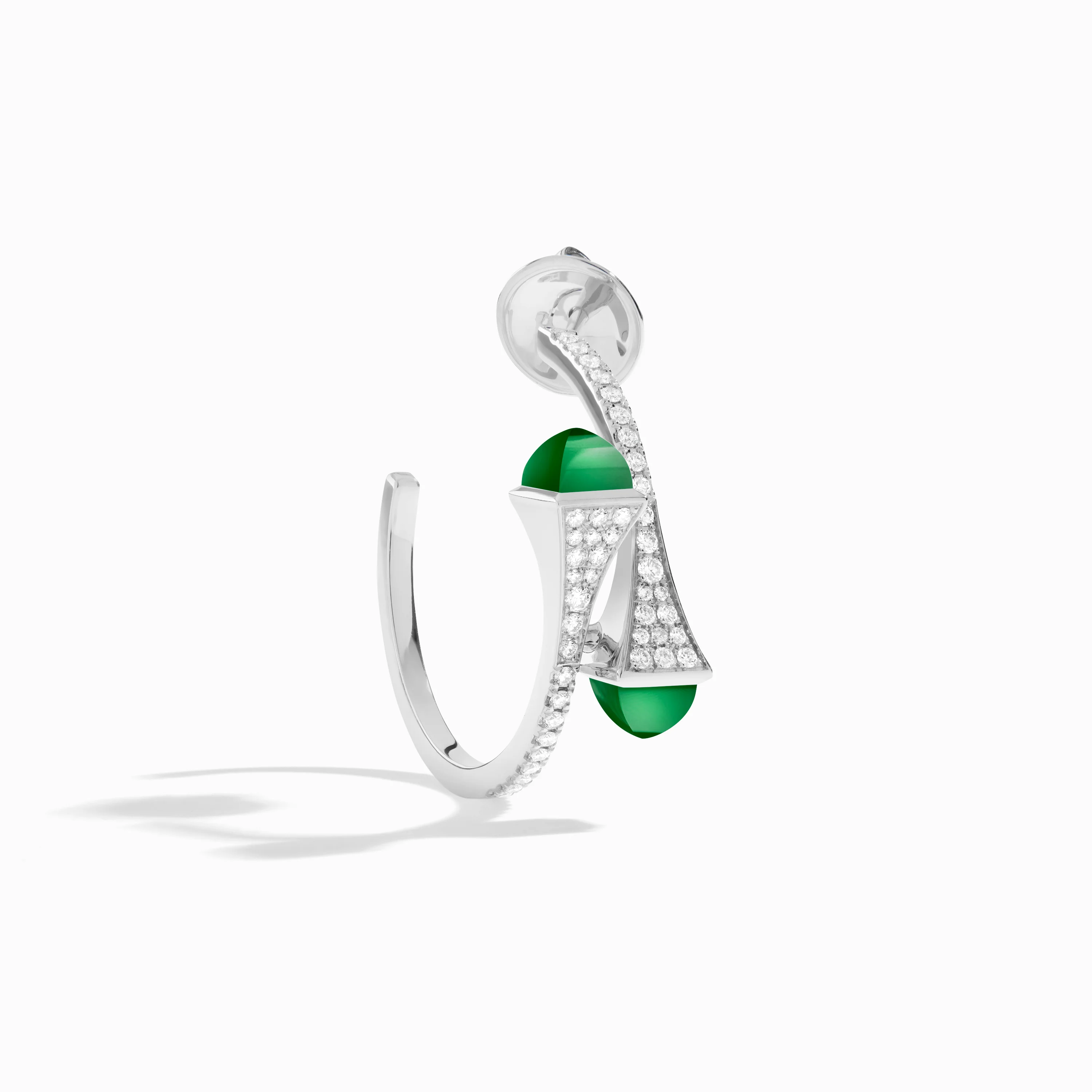 Cleo Diamond Small Hoop Earrings - Image 2