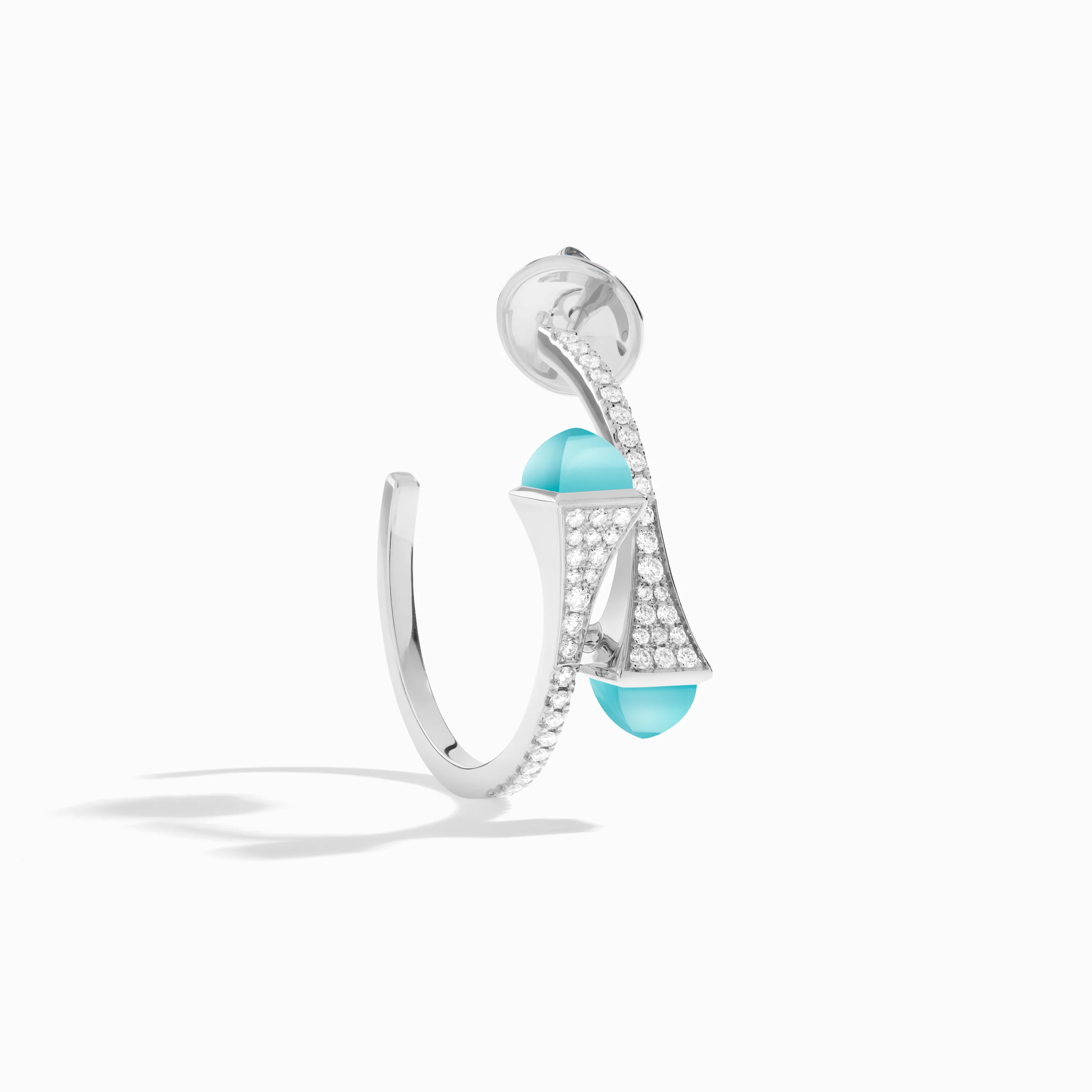 Cleo Diamond Small Hoop Earrings - Image 6