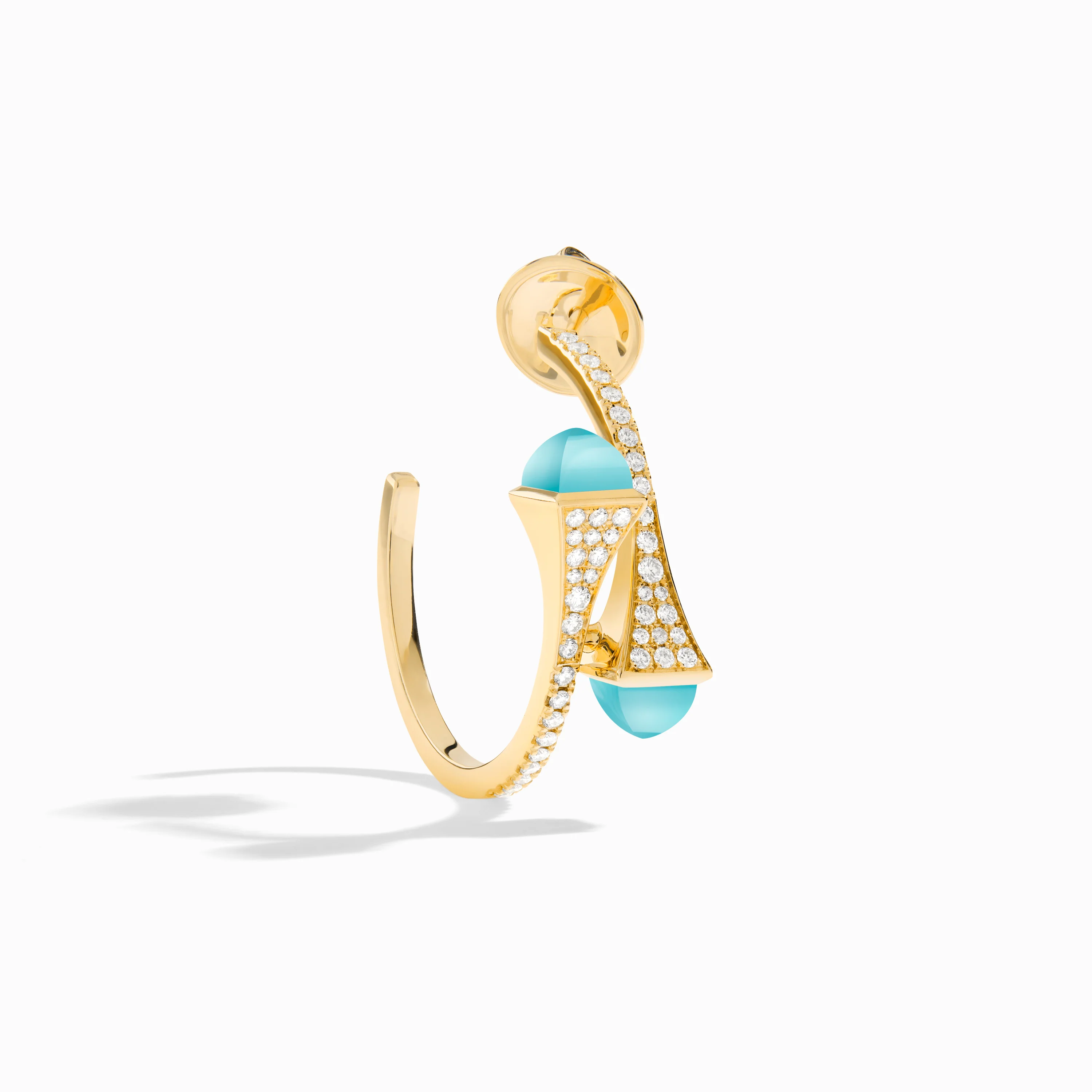Cleo Diamond Small Hoop Earrings - Image 9