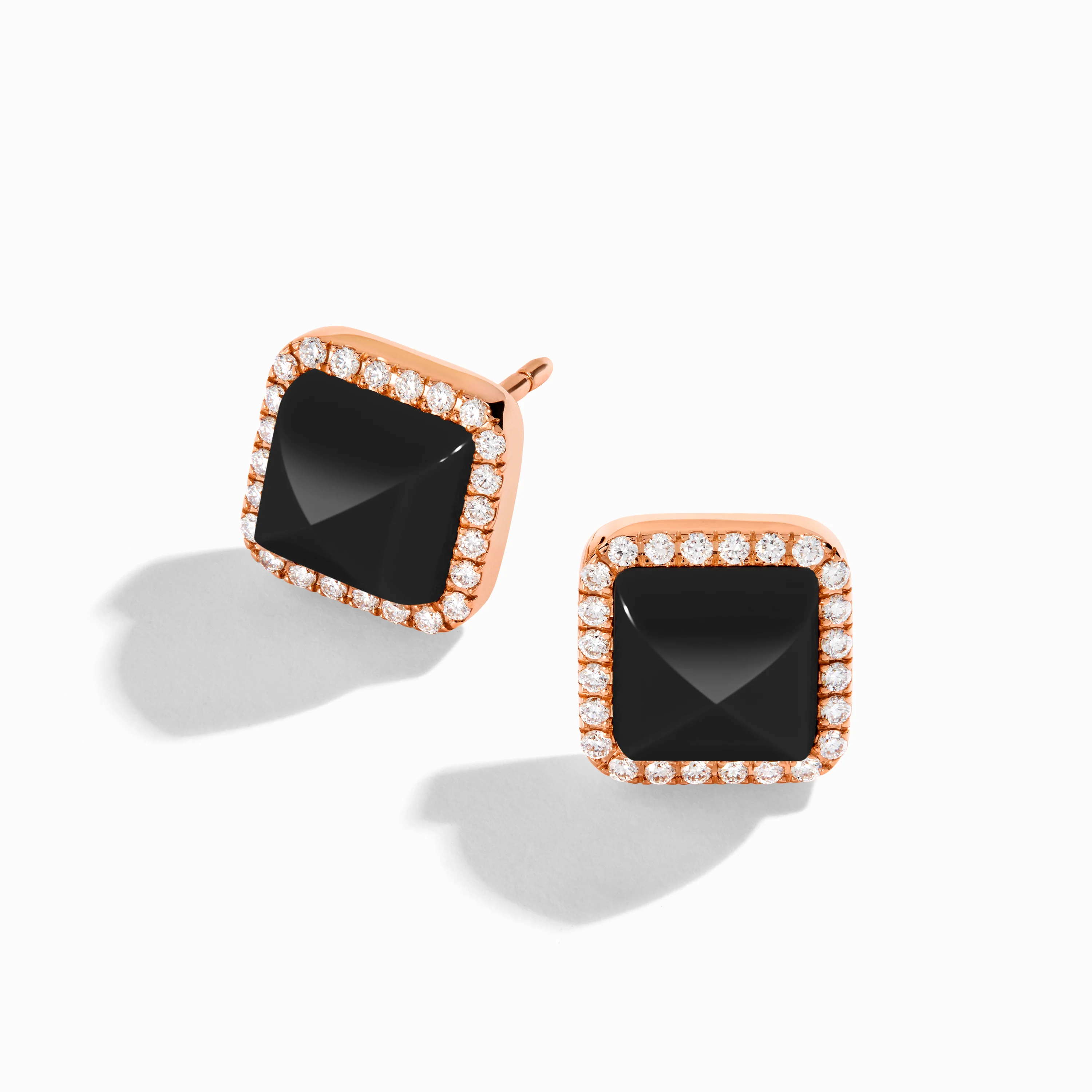 Cleo Diamond Stud Pyramid Earrings - Image 10