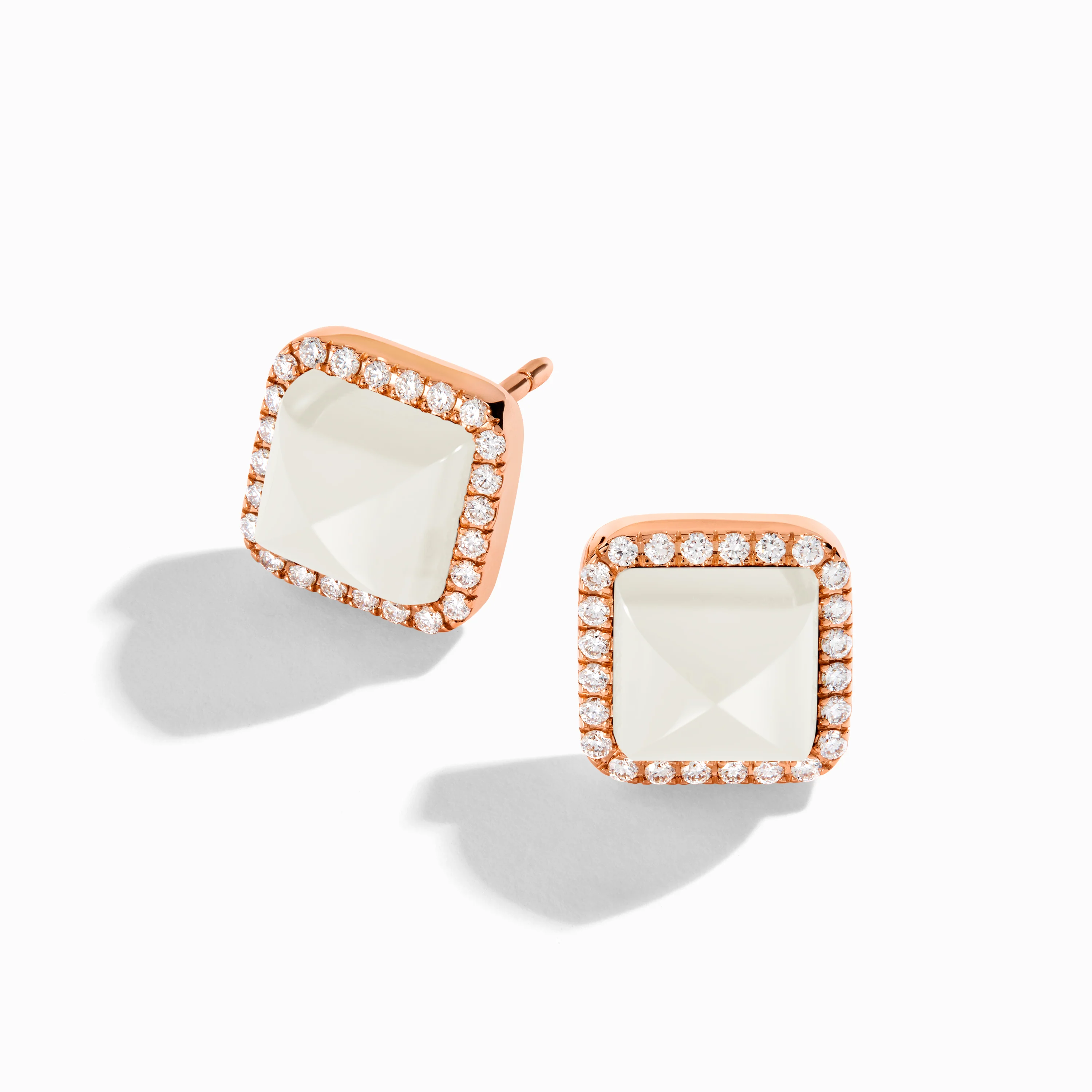 Cleo Diamond Stud Pyramid Earrings - Image 16