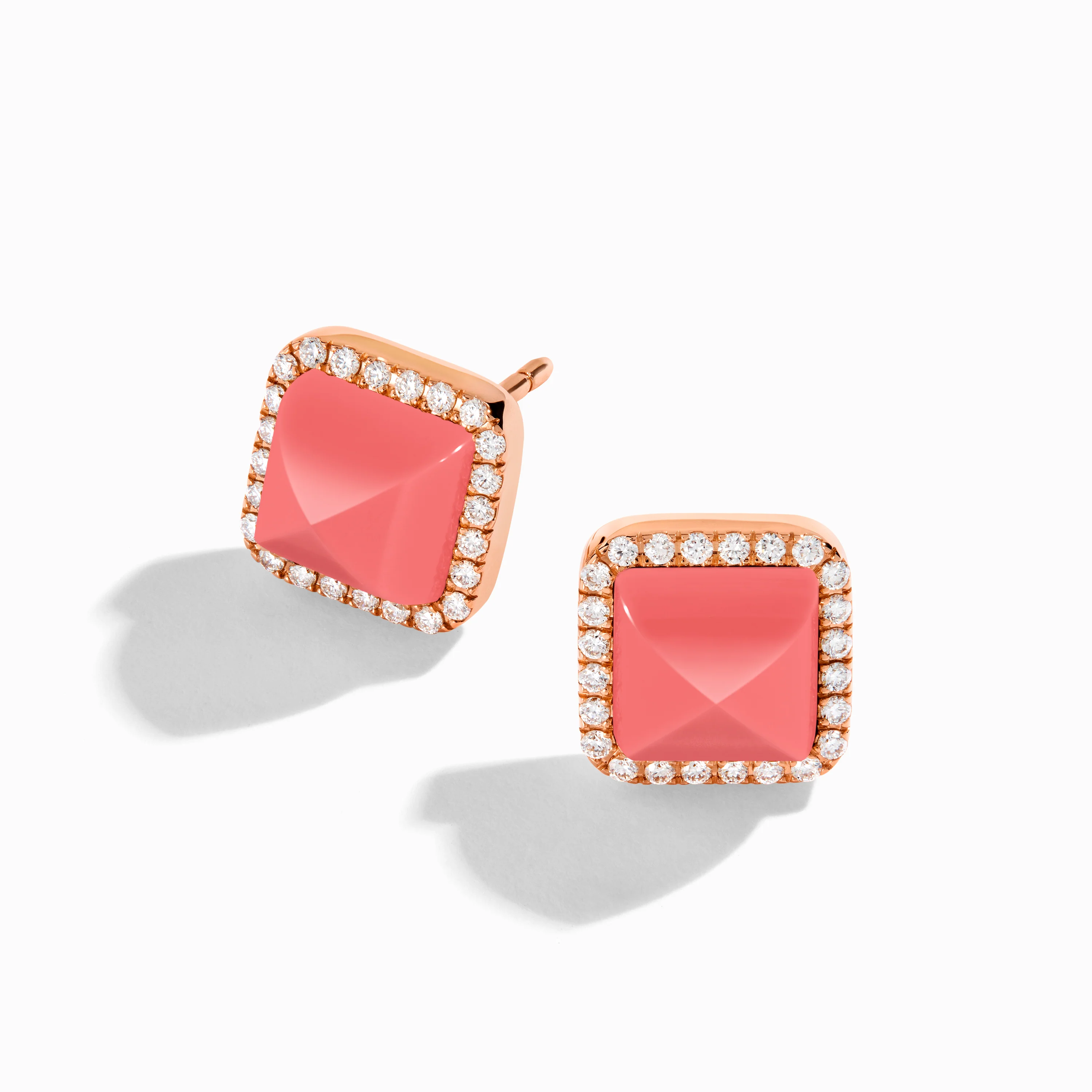 Cleo Diamond Stud Pyramid Earrings - Image 19
