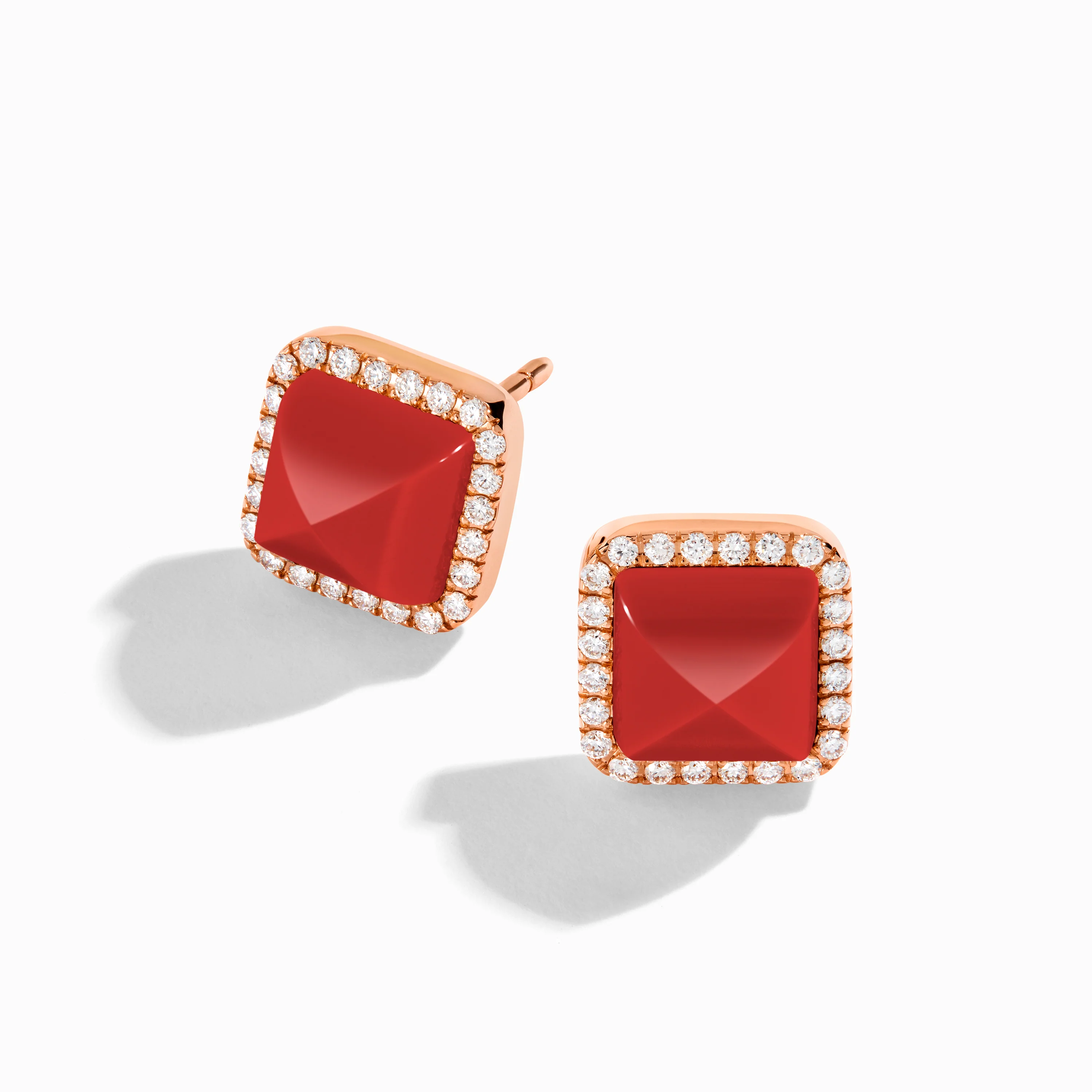 Cleo Diamond Stud Pyramid Earrings - Image 25