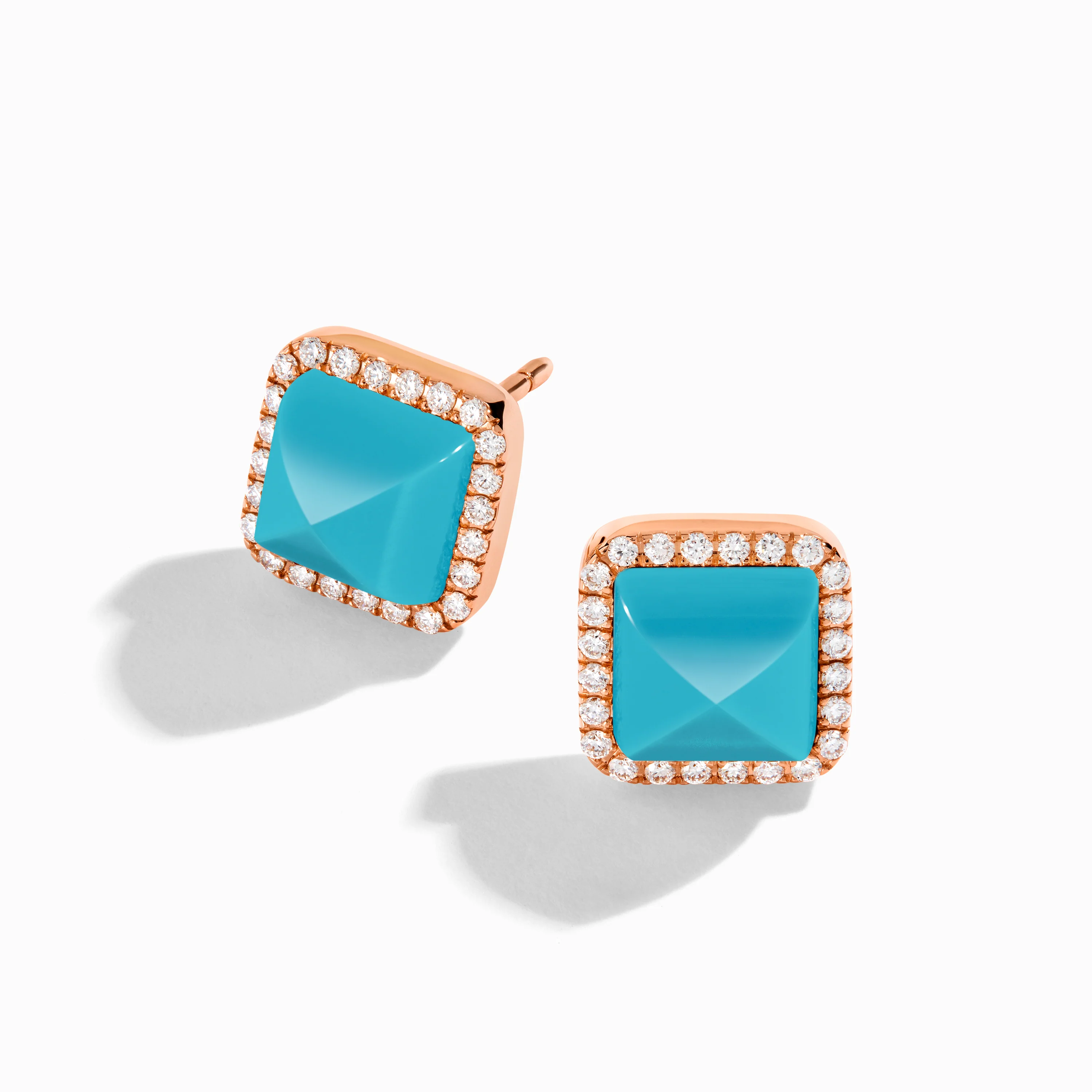 Cleo Diamond Stud Pyramid Earrings - Image 28