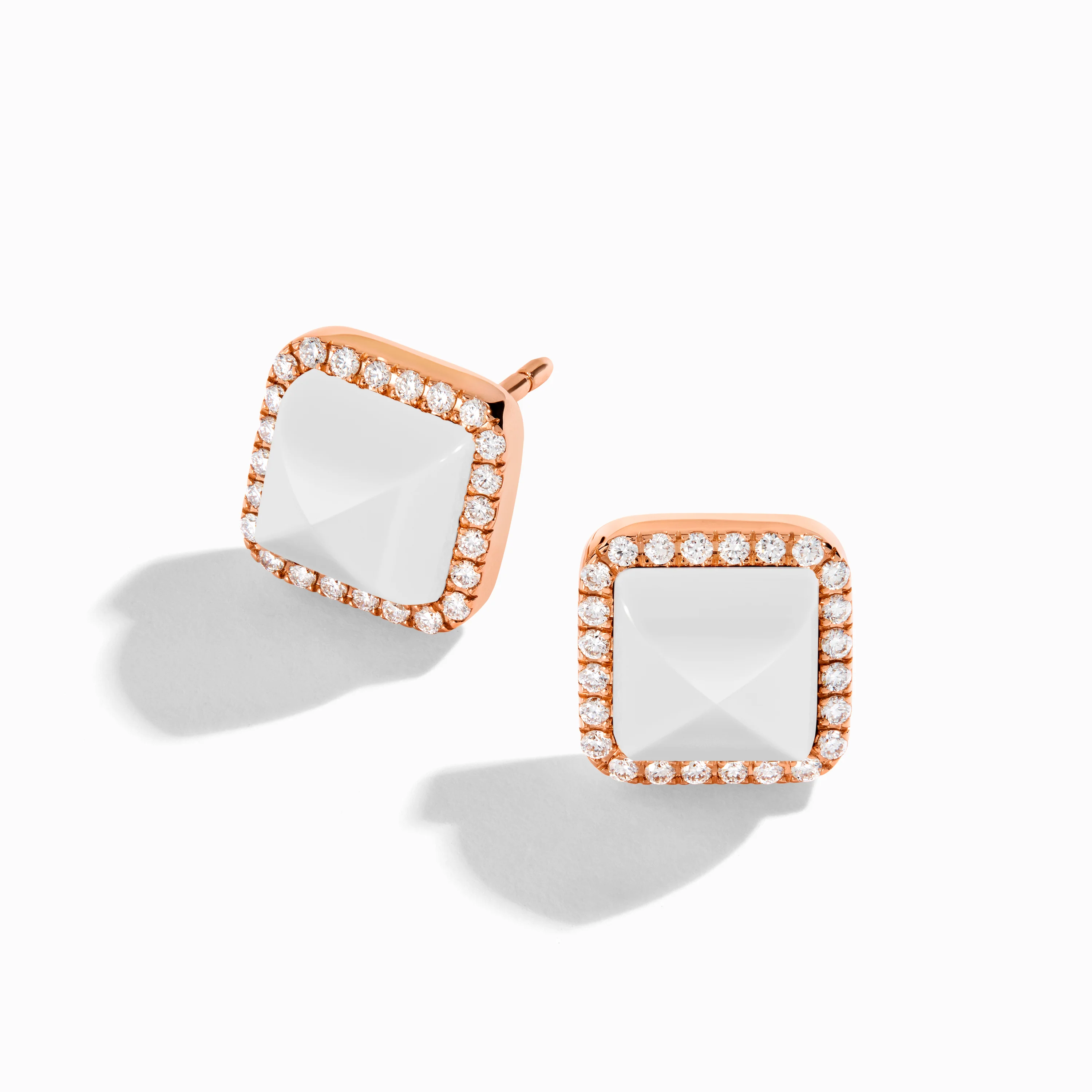 Cleo Diamond Stud Pyramid Earrings - Image 31
