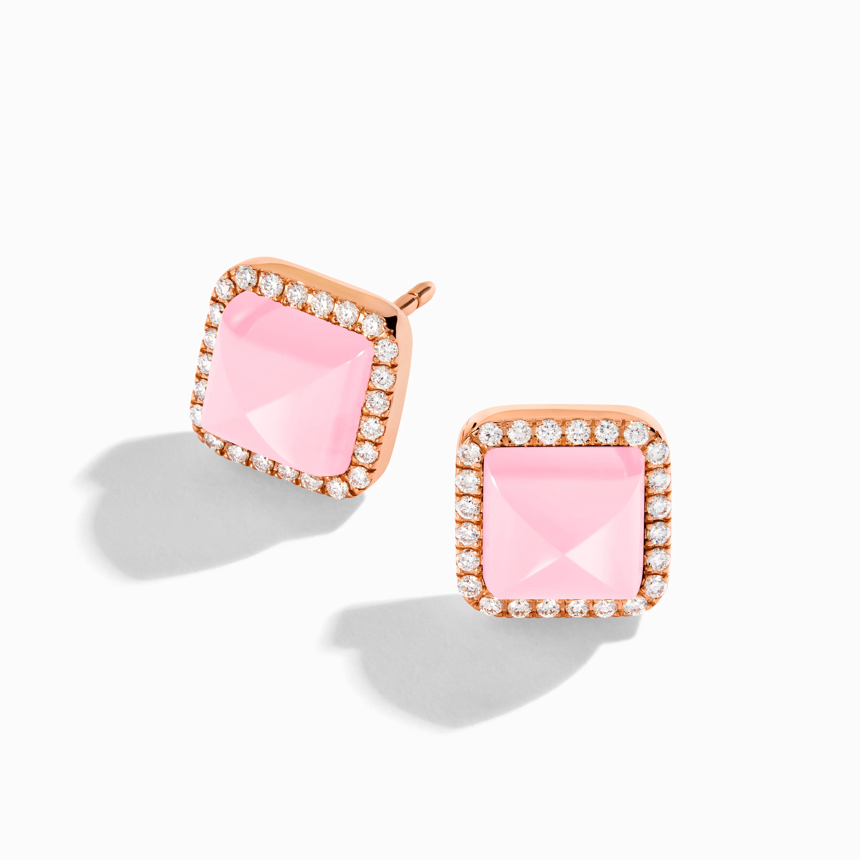 Cleo Diamond Stud Pyramid Earrings - Image 4
