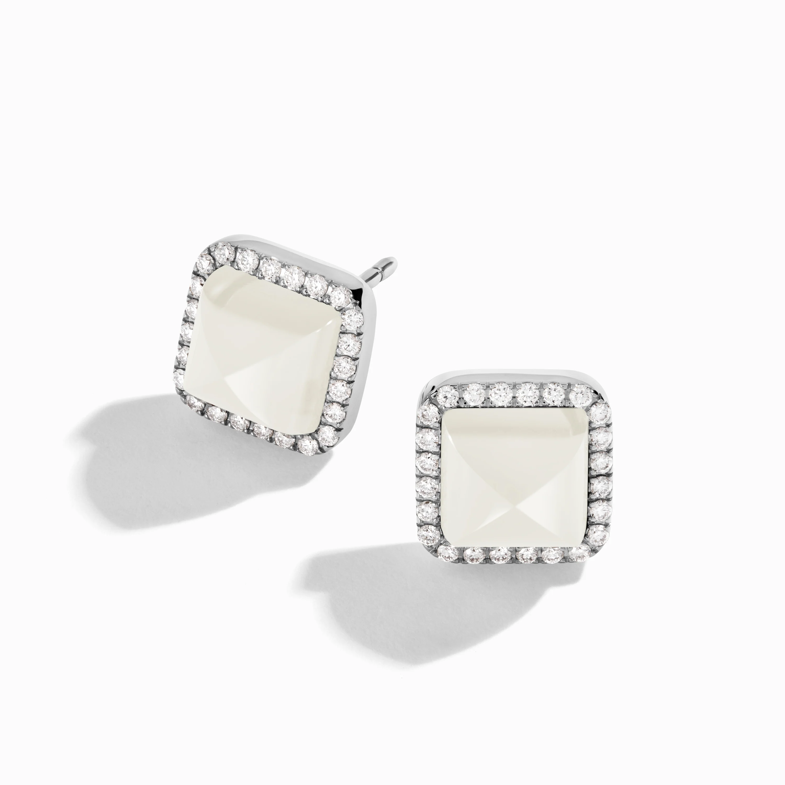 Cleo Diamond Stud Pyramid Earrings - Image 13
