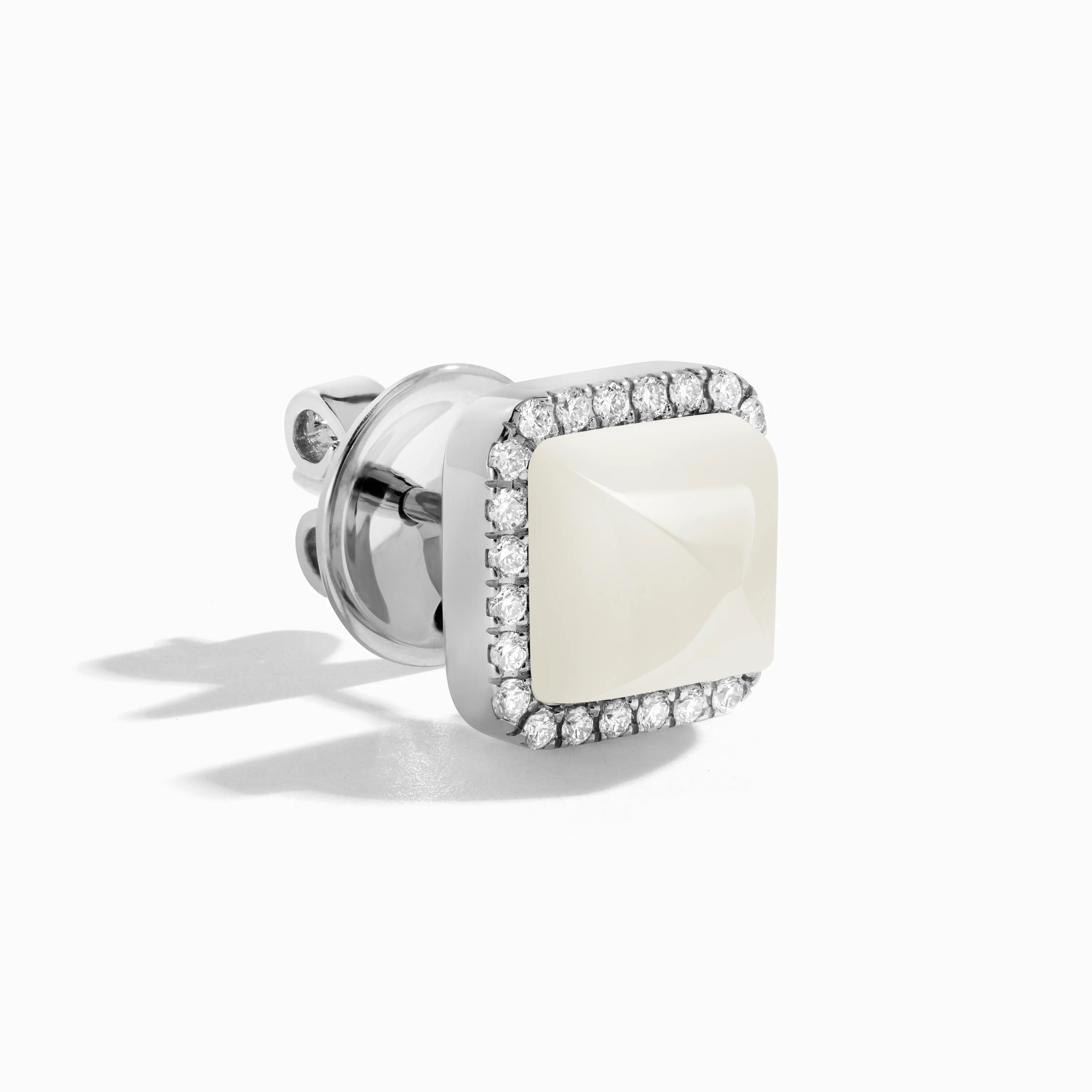 Cleo Diamond Stud Pyramid Earrings - Image 14