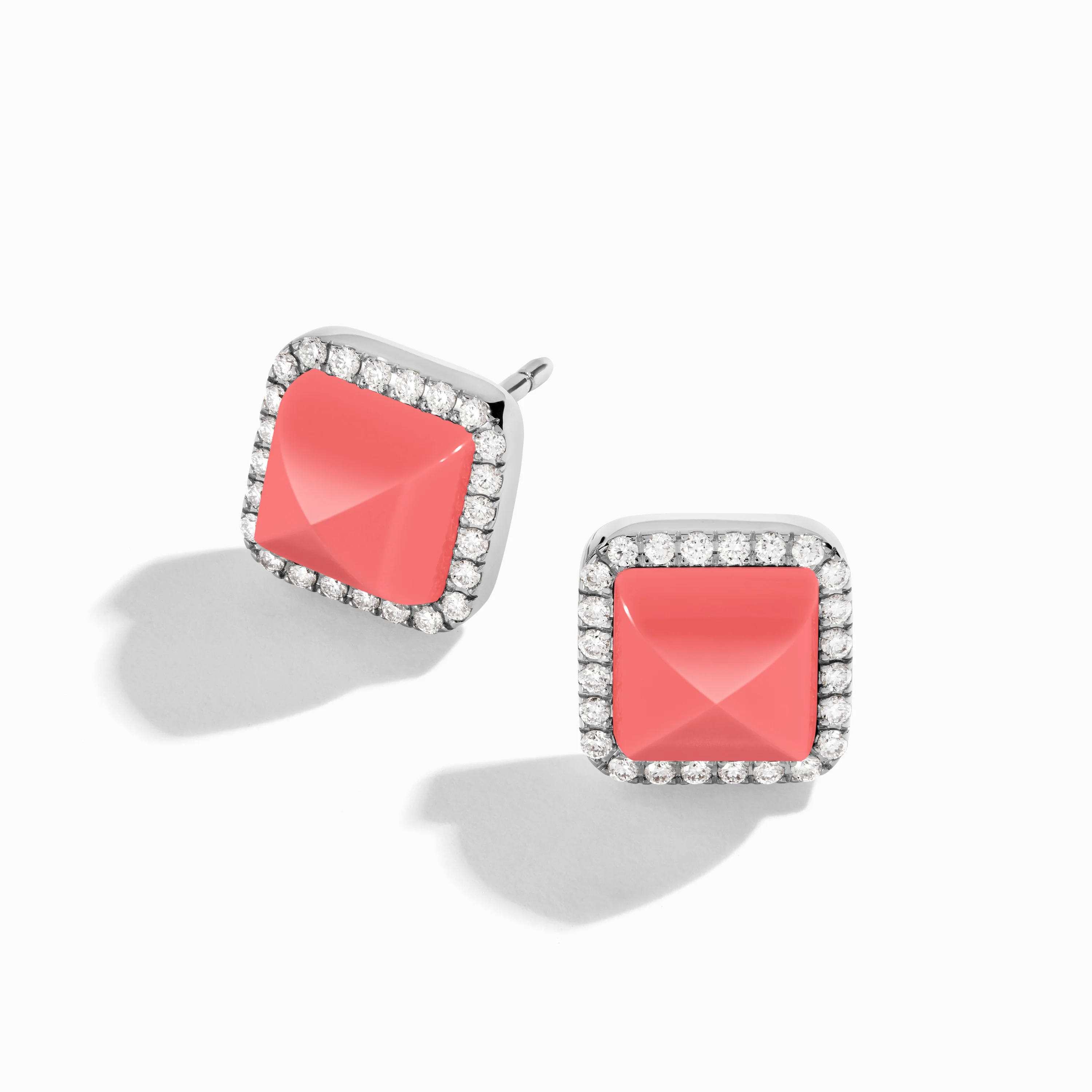 Cleo Diamond Stud Pyramid Earrings - Image 16