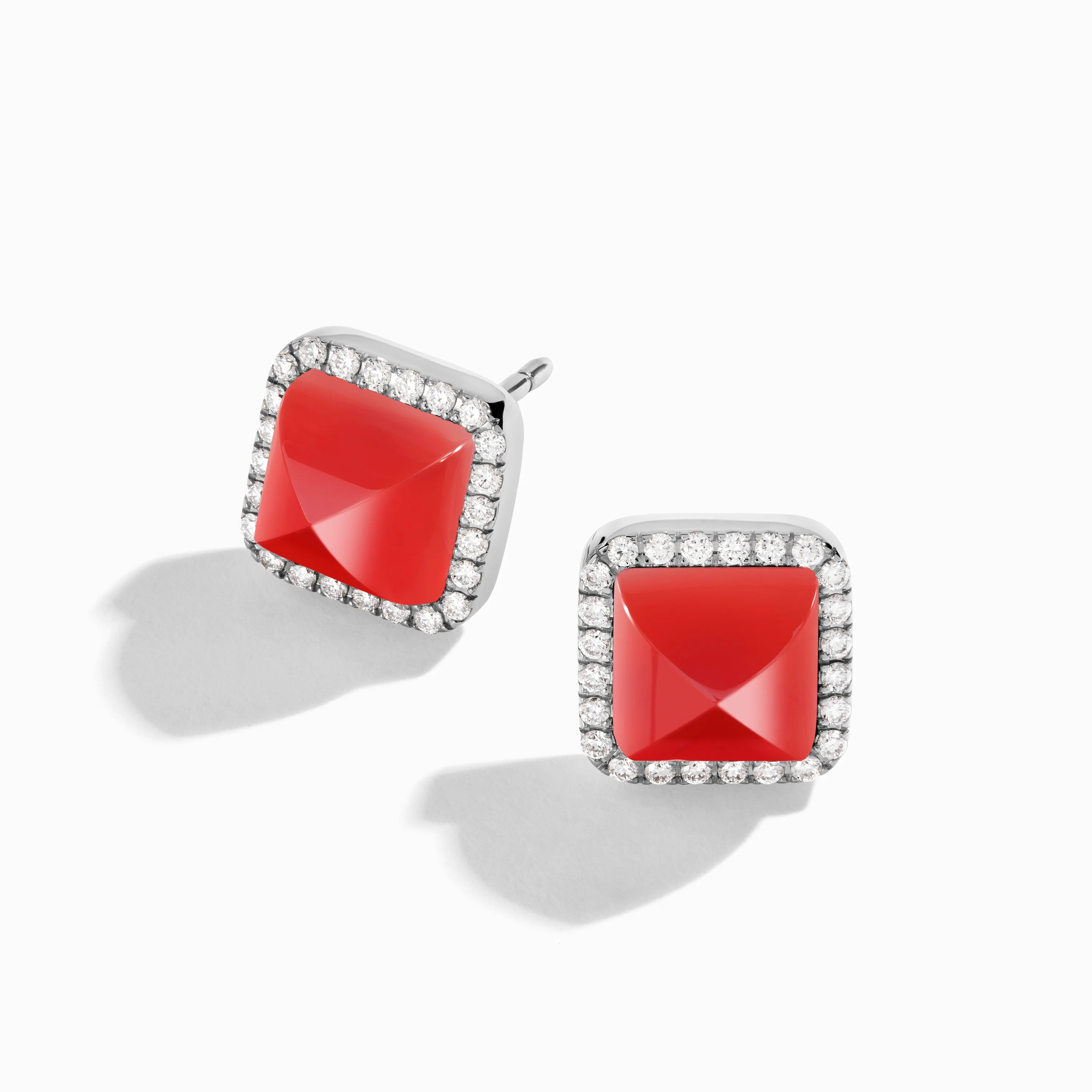 Cleo Diamond Stud Pyramid Earrings - Image 19
