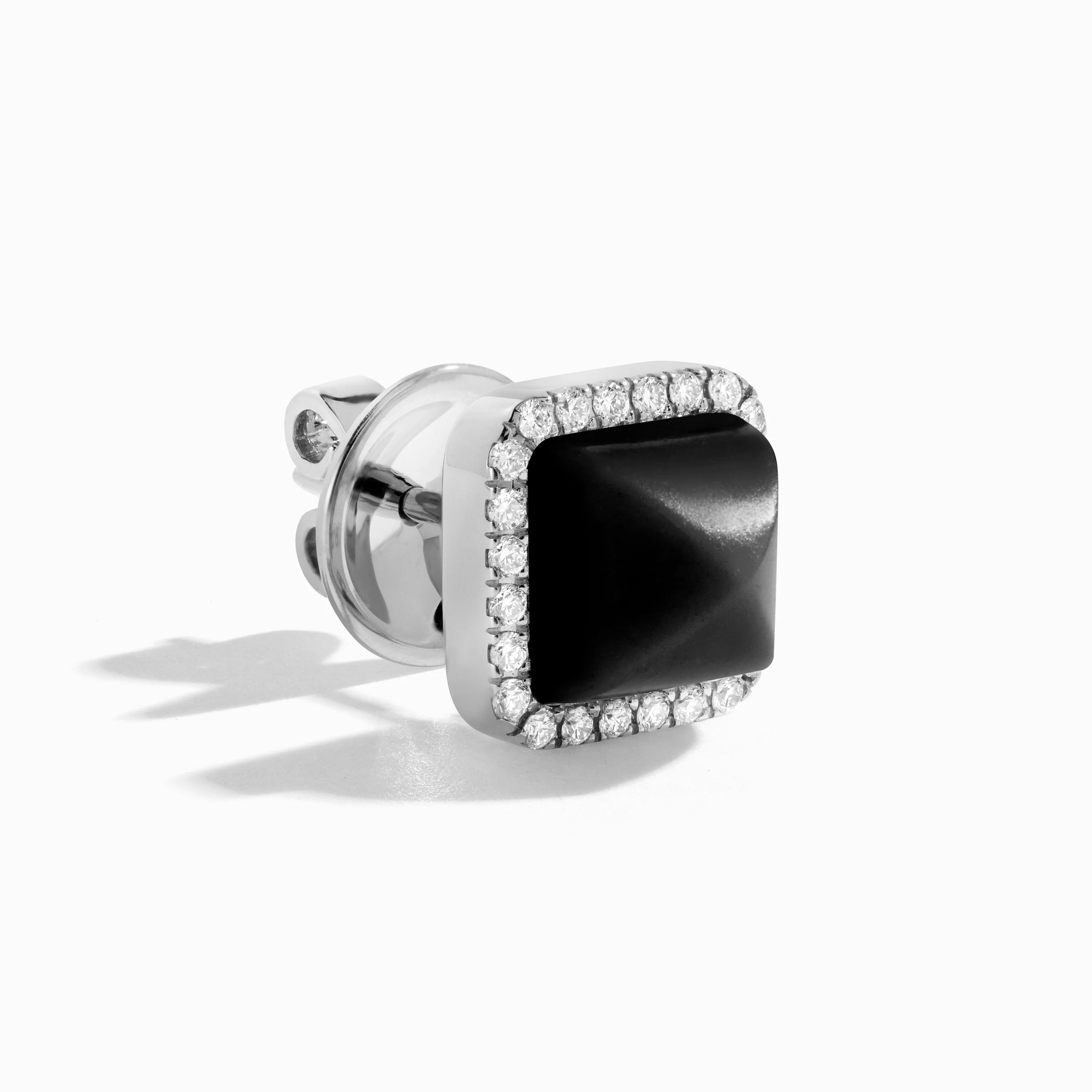 Cleo Diamond Stud Pyramid Earrings - Image 2