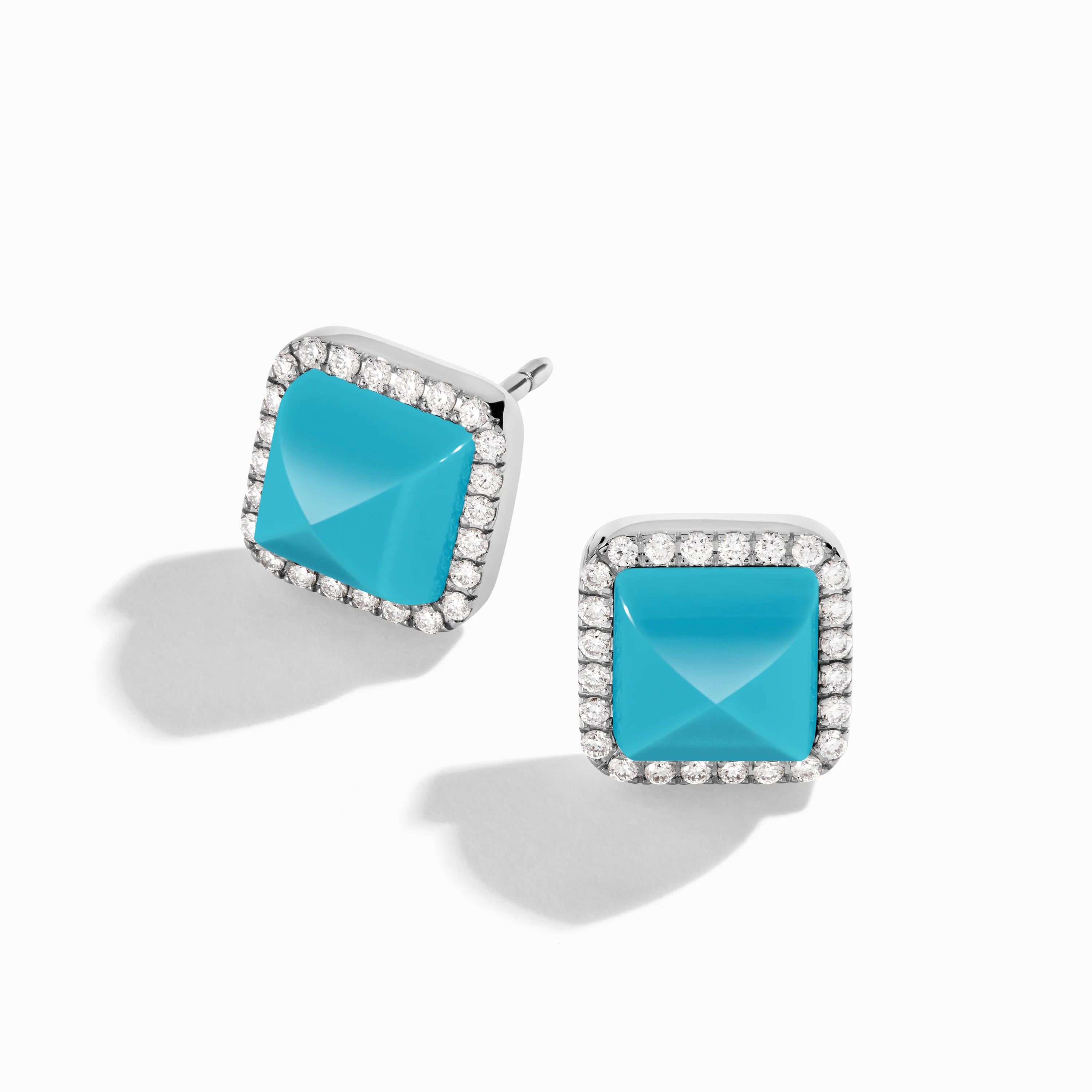 Cleo Diamond Stud Pyramid Earrings - Image 25
