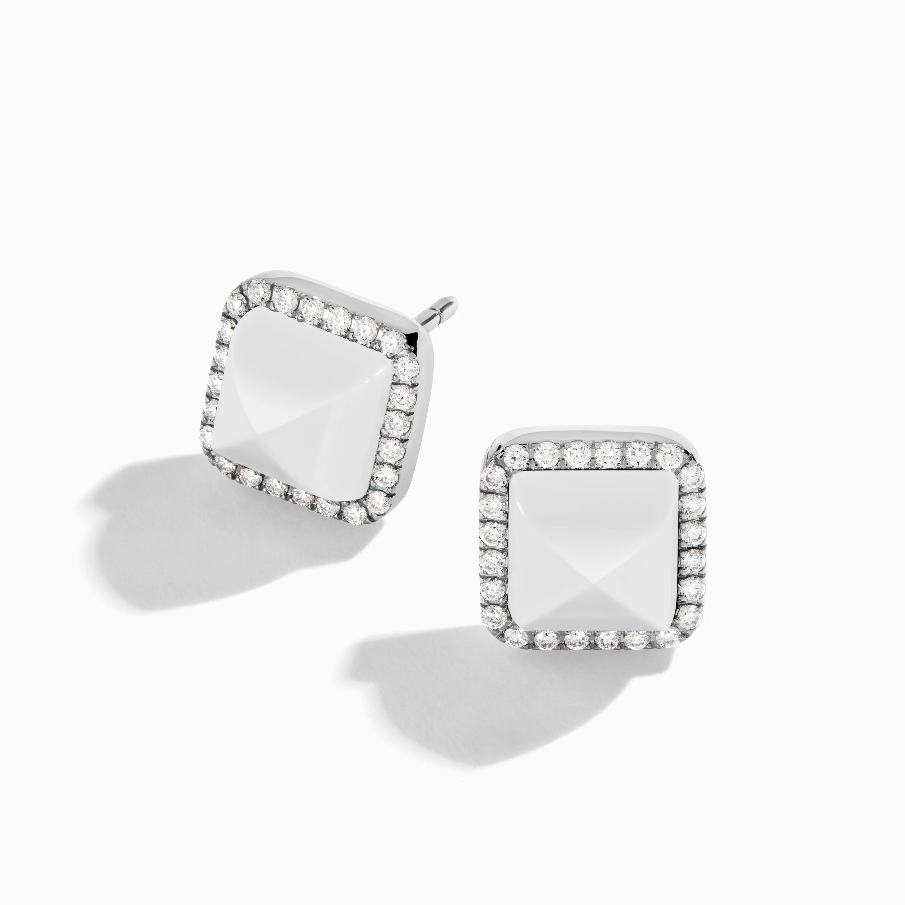 Cleo Diamond Stud Pyramid Earrings - Image 28
