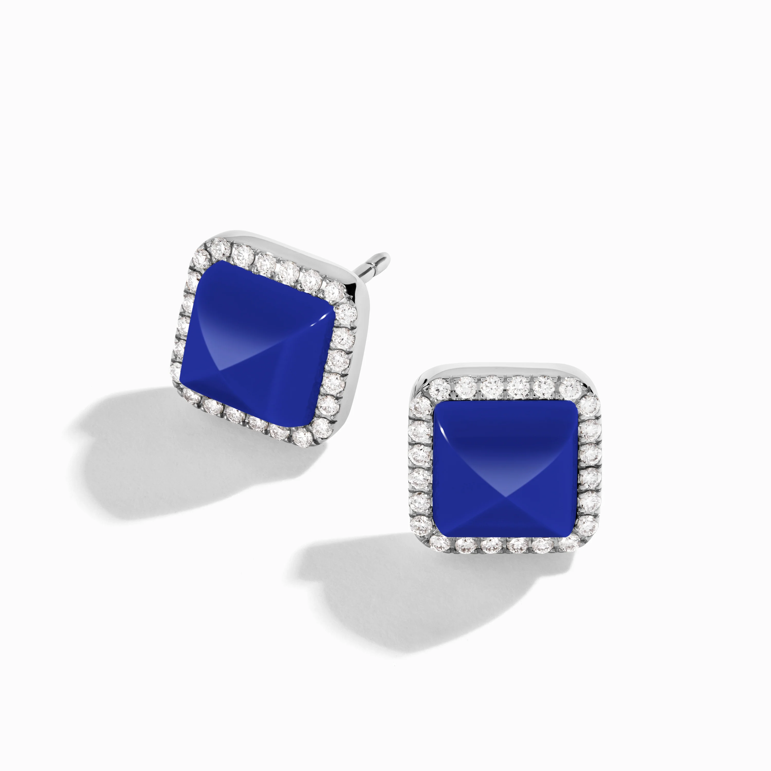 Cleo Diamond Stud Pyramid Earrings - Image 31