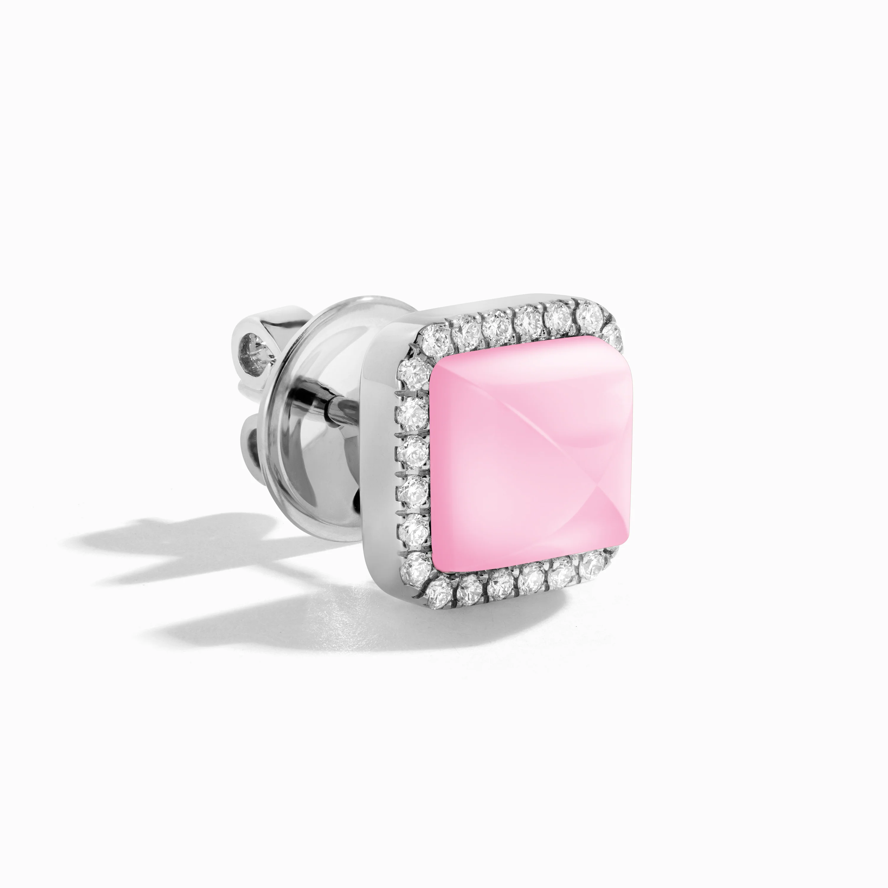 Cleo Diamond Stud Pyramid Earrings - Image 5