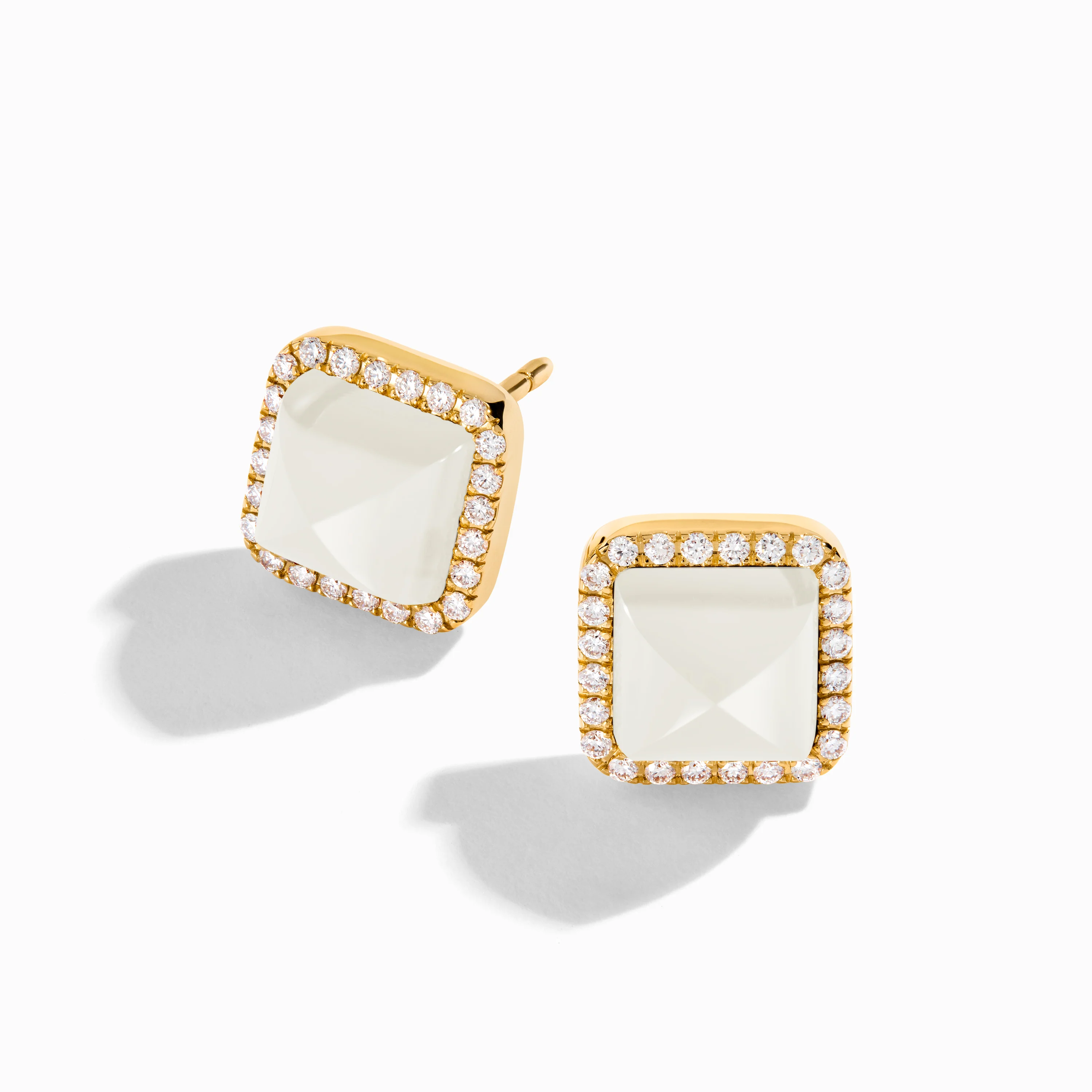 Cleo Diamond Stud Pyramid Earrings - Image 16