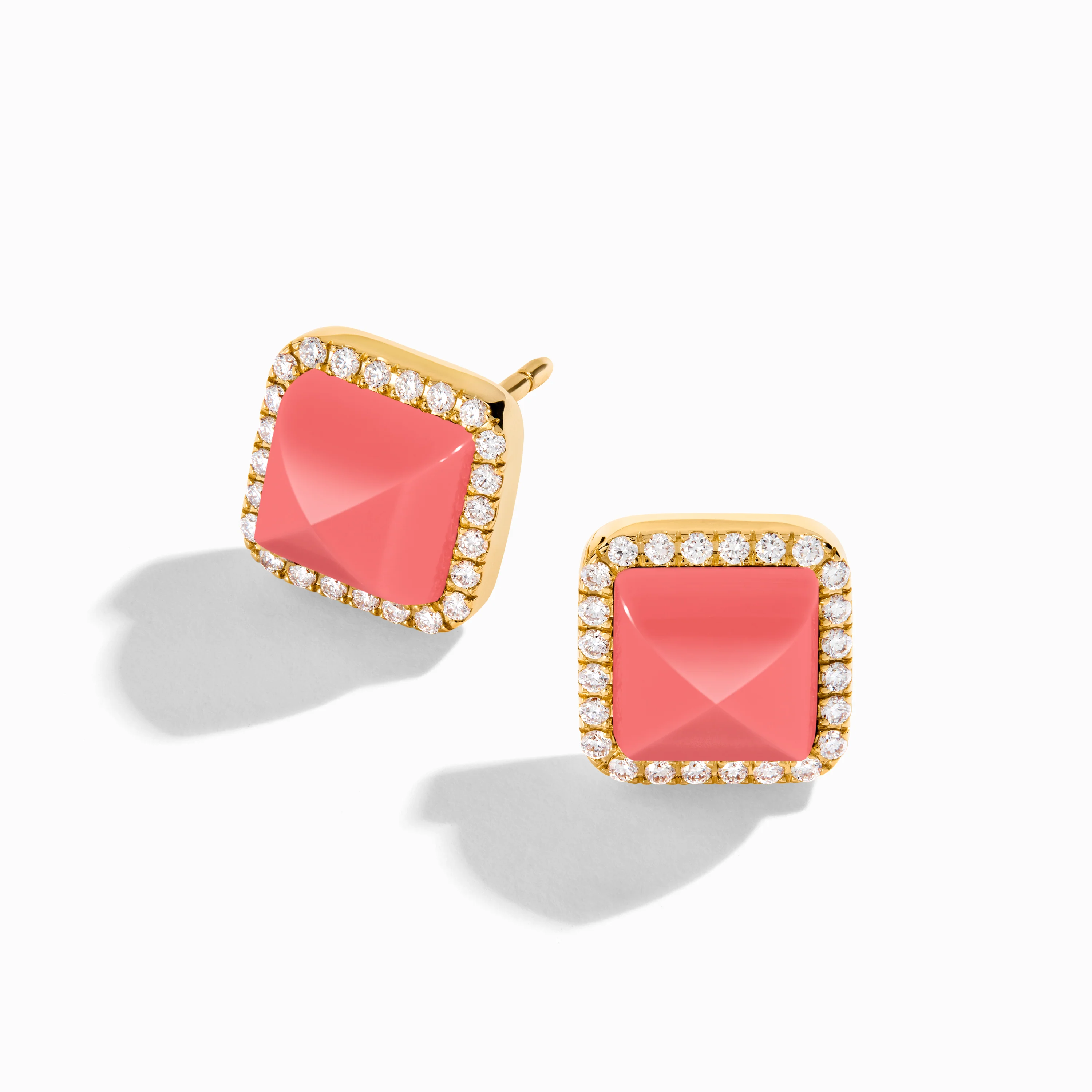 Cleo Diamond Stud Pyramid Earrings - Image 19