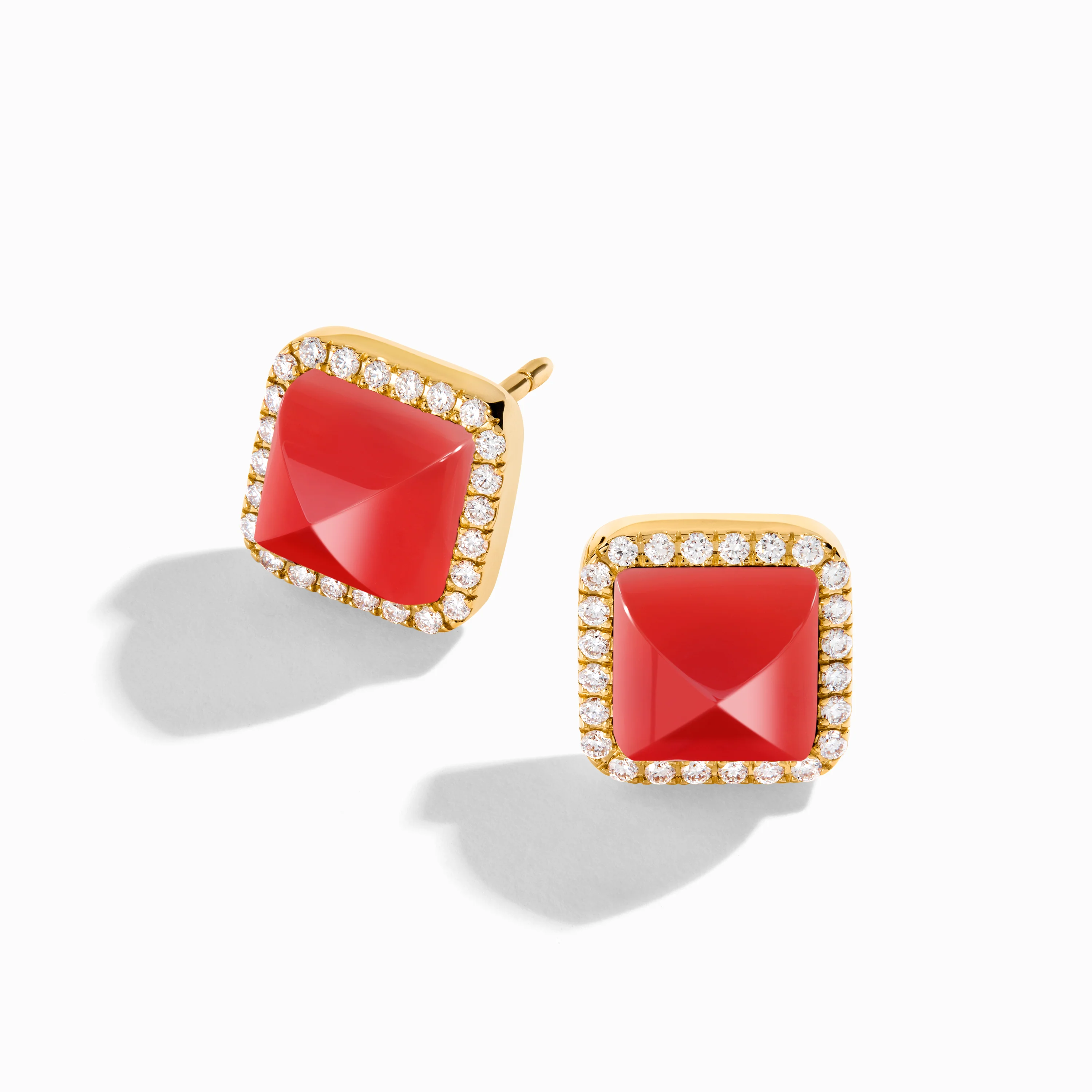 Cleo Diamond Stud Pyramid Earrings - Image 22