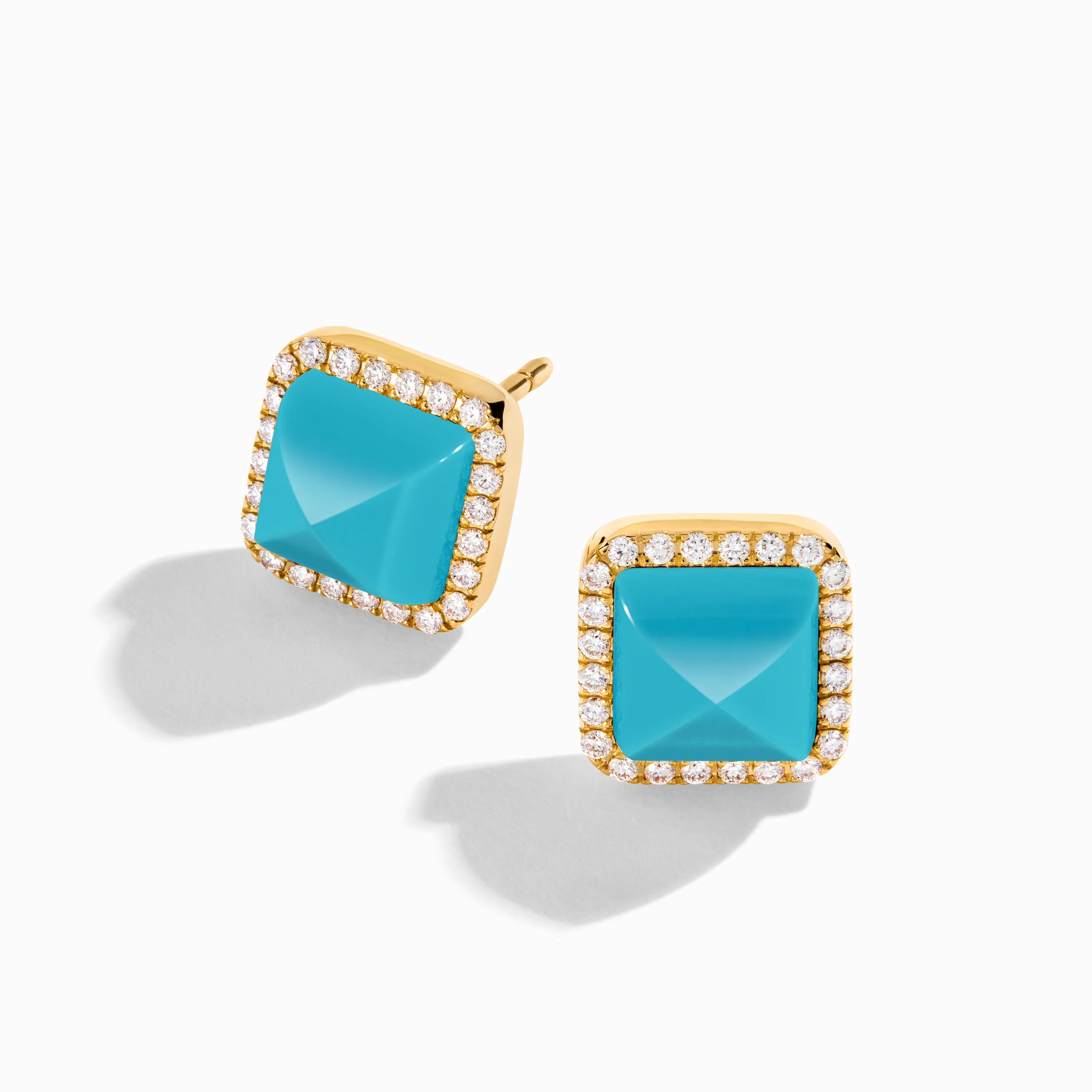 Cleo Diamond Stud Pyramid Earrings - Image 28