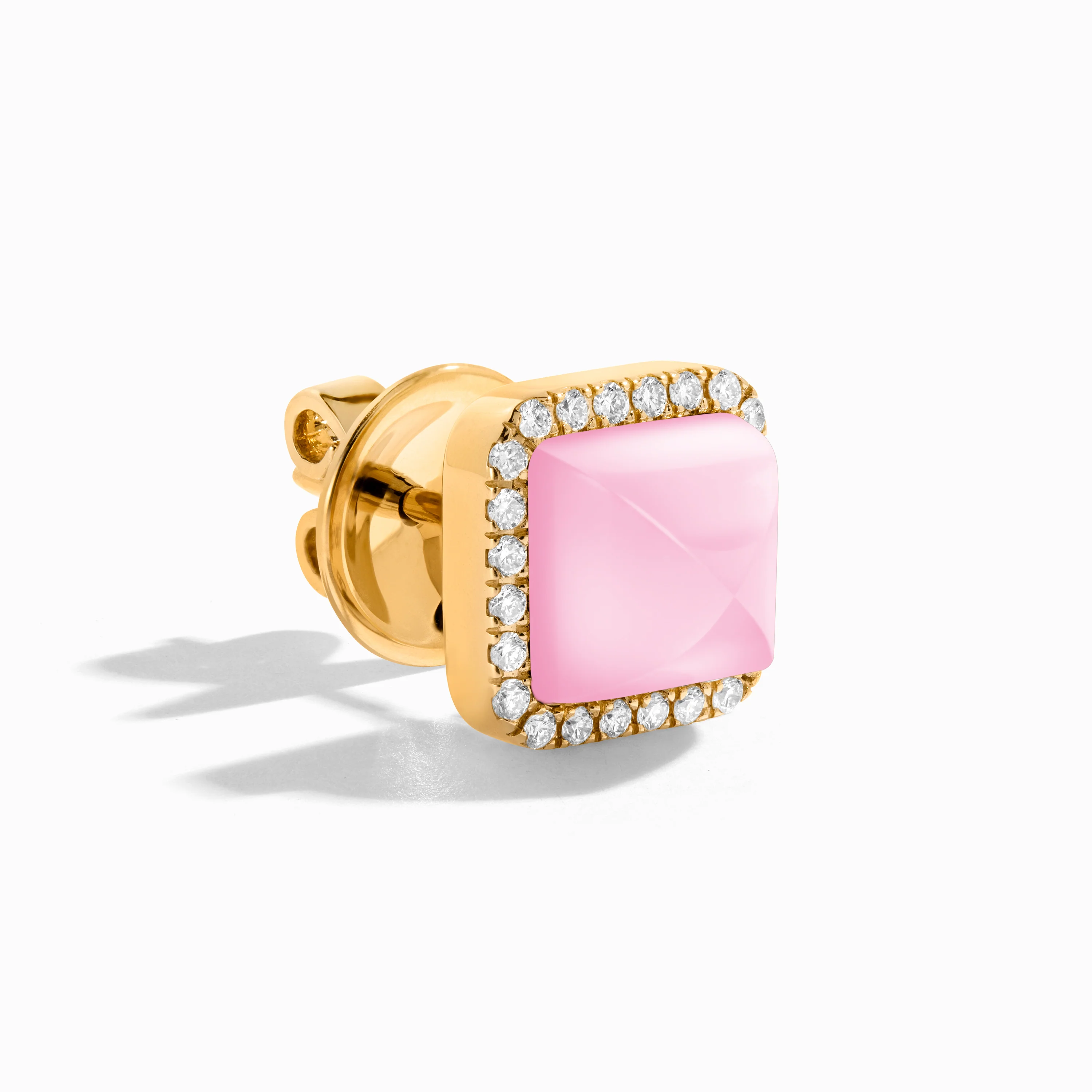Cleo Diamond Stud Pyramid Earrings - Image 8