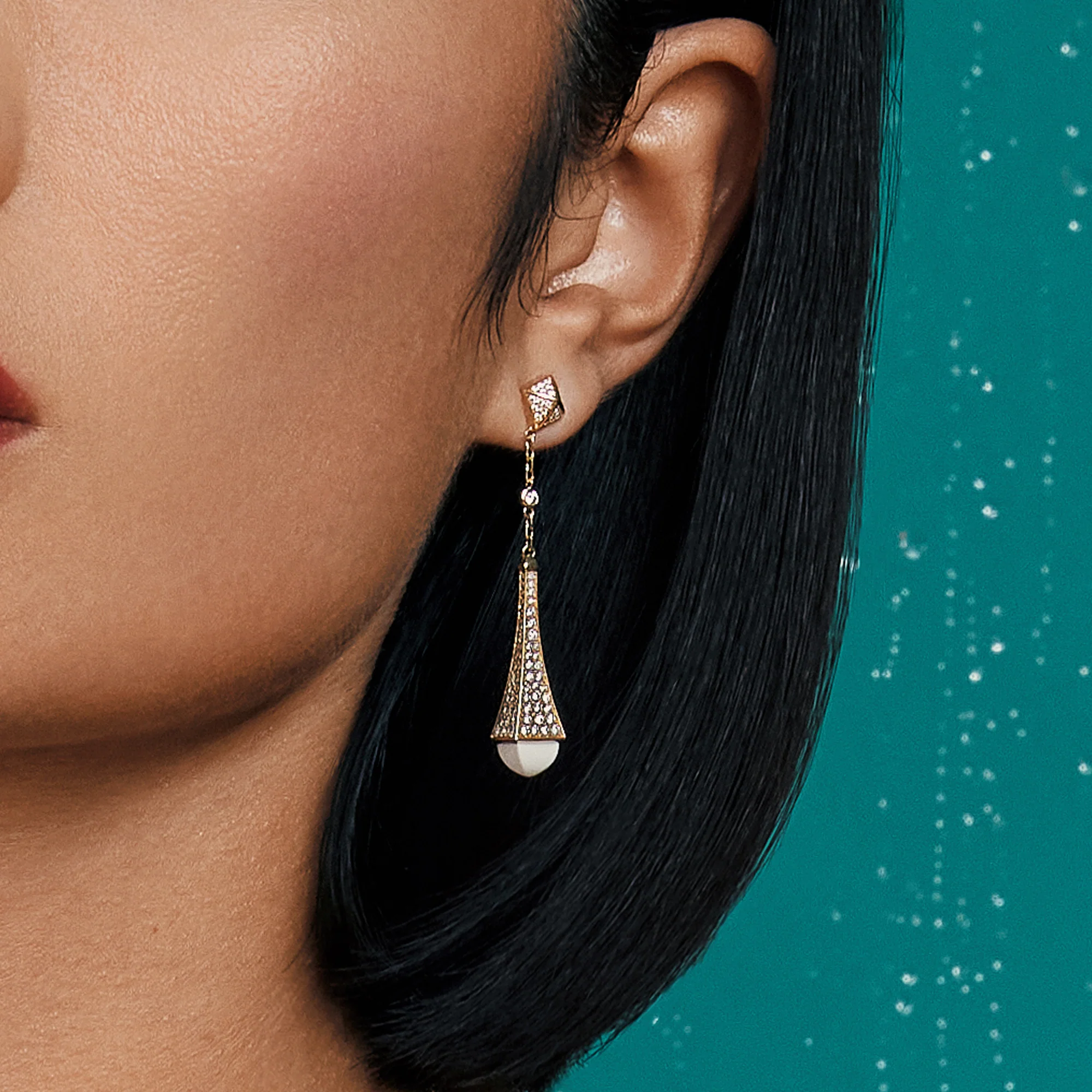 Cleo Diamond Teardrop Earrings - Image 35