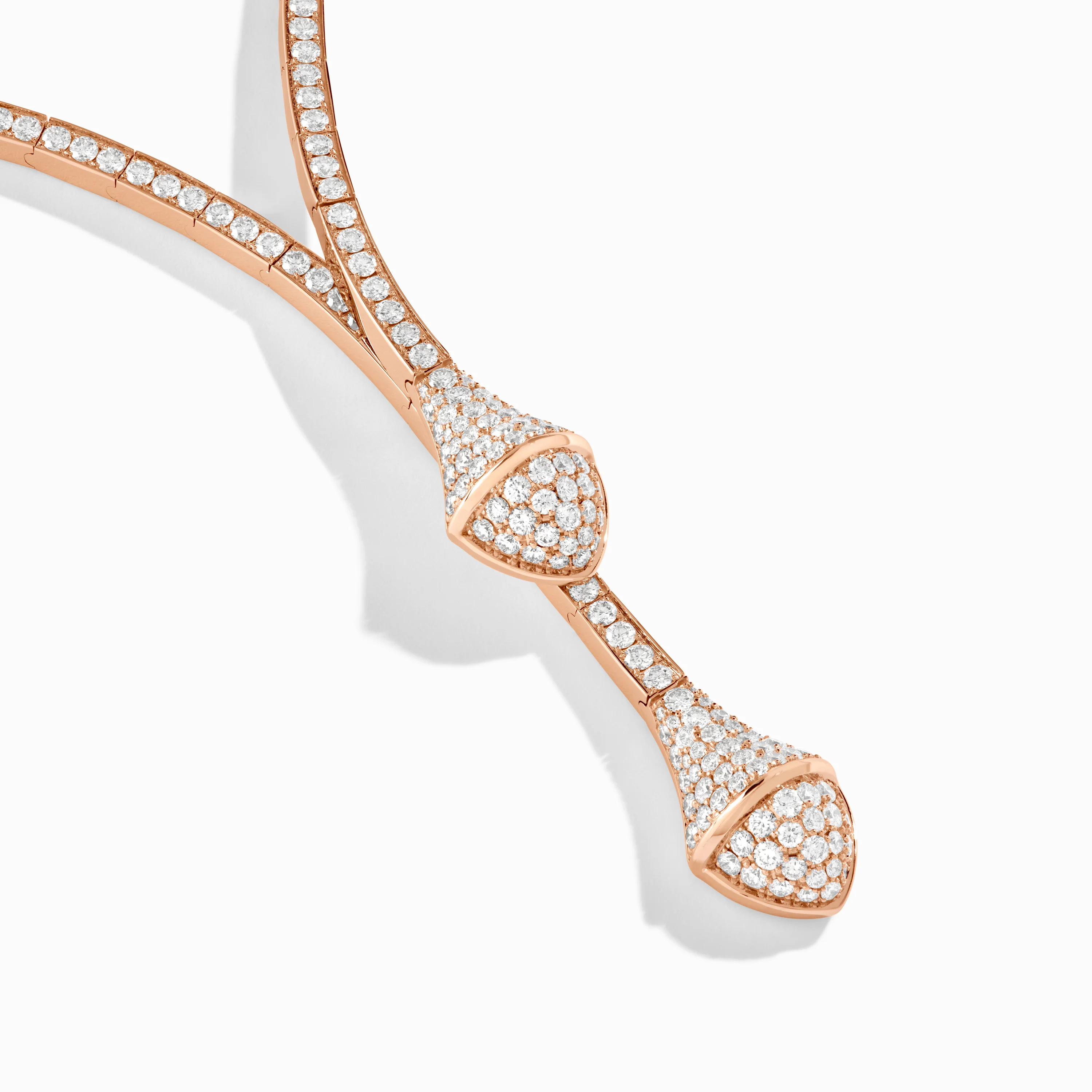 Cleo Full Diamond Drop Collar Channel Set Diamond Necklace - Image 2