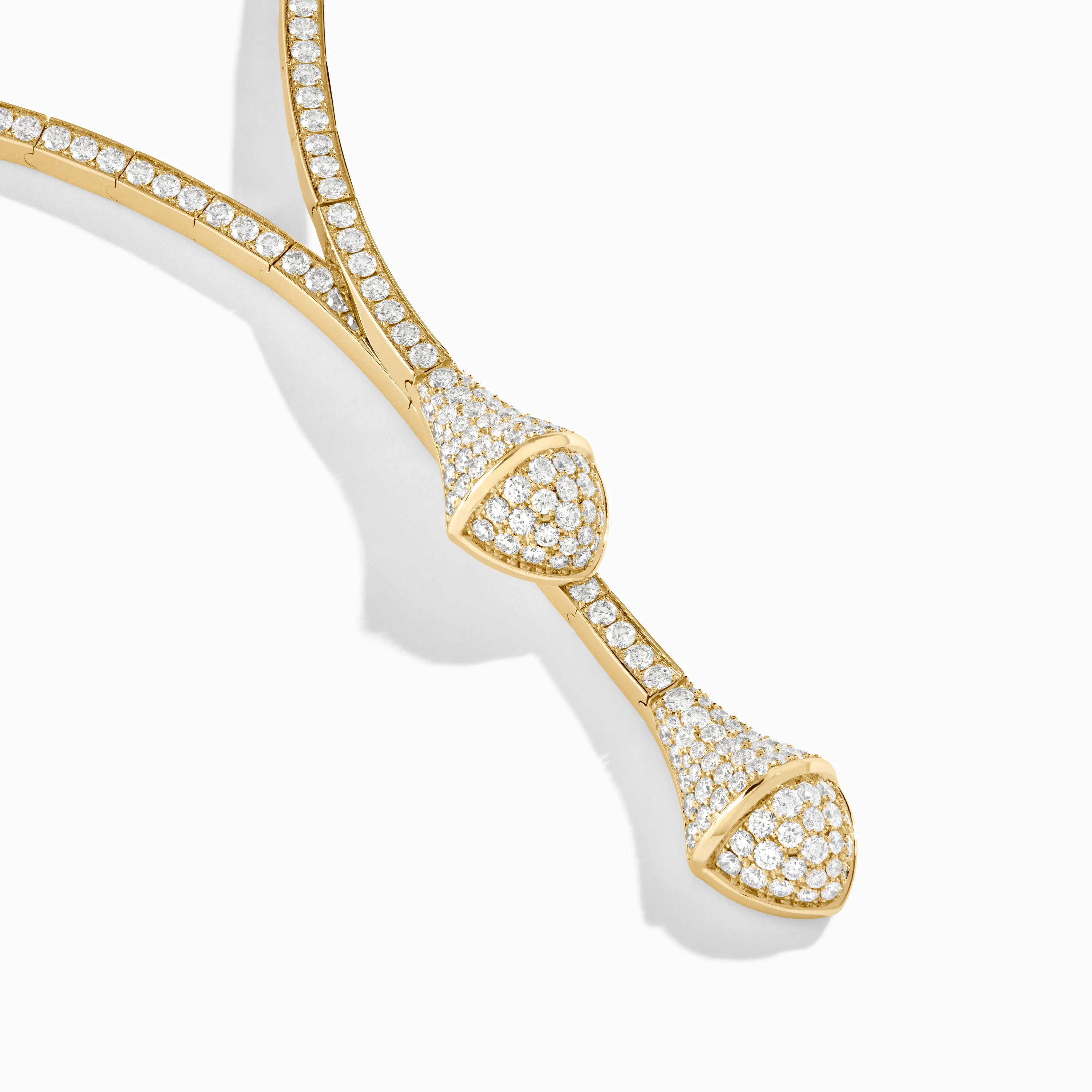Cleo Full Diamond Drop Collar Channel Set Diamond Necklace - Image 2