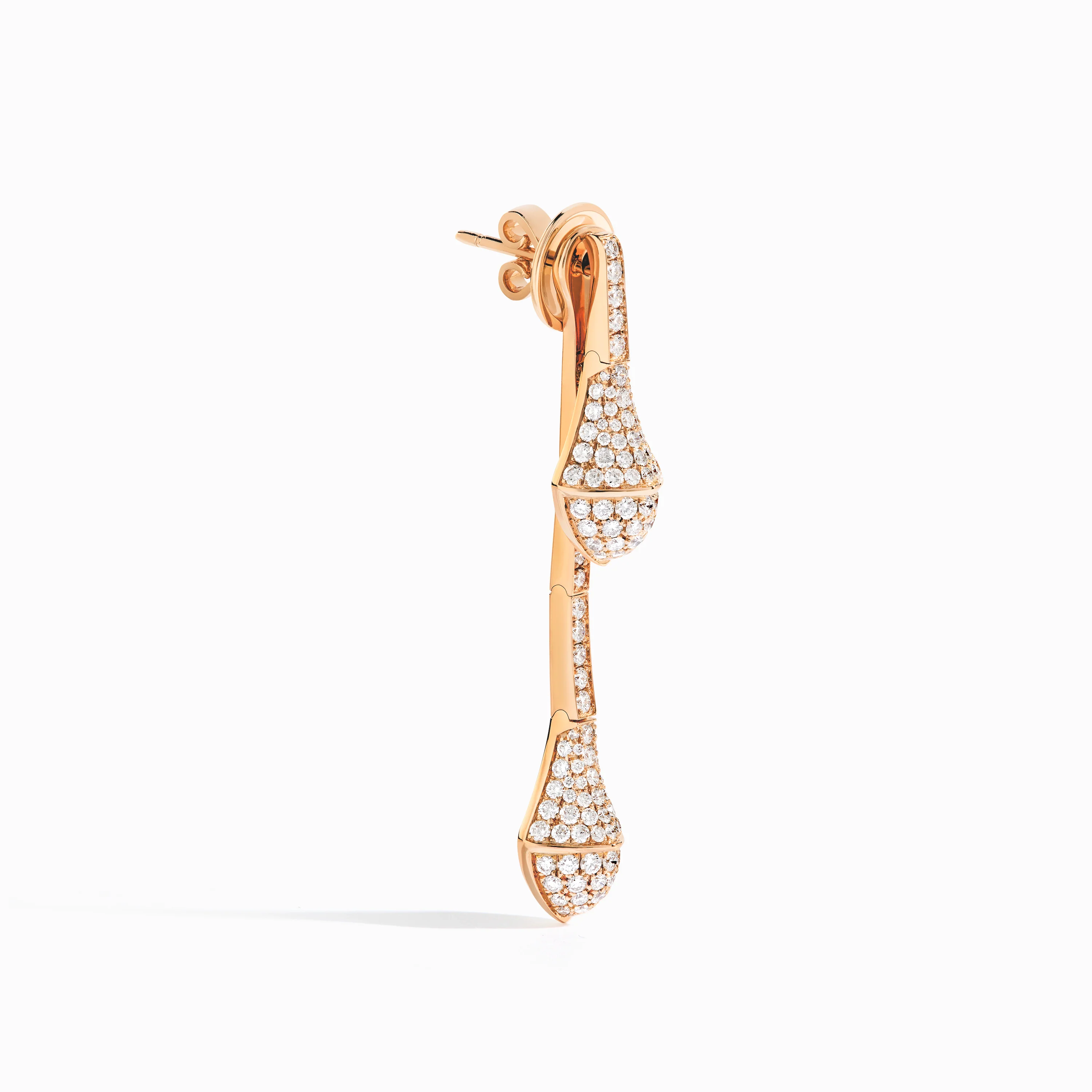 Cleo Full Diamond Drop Earrings - Image 2